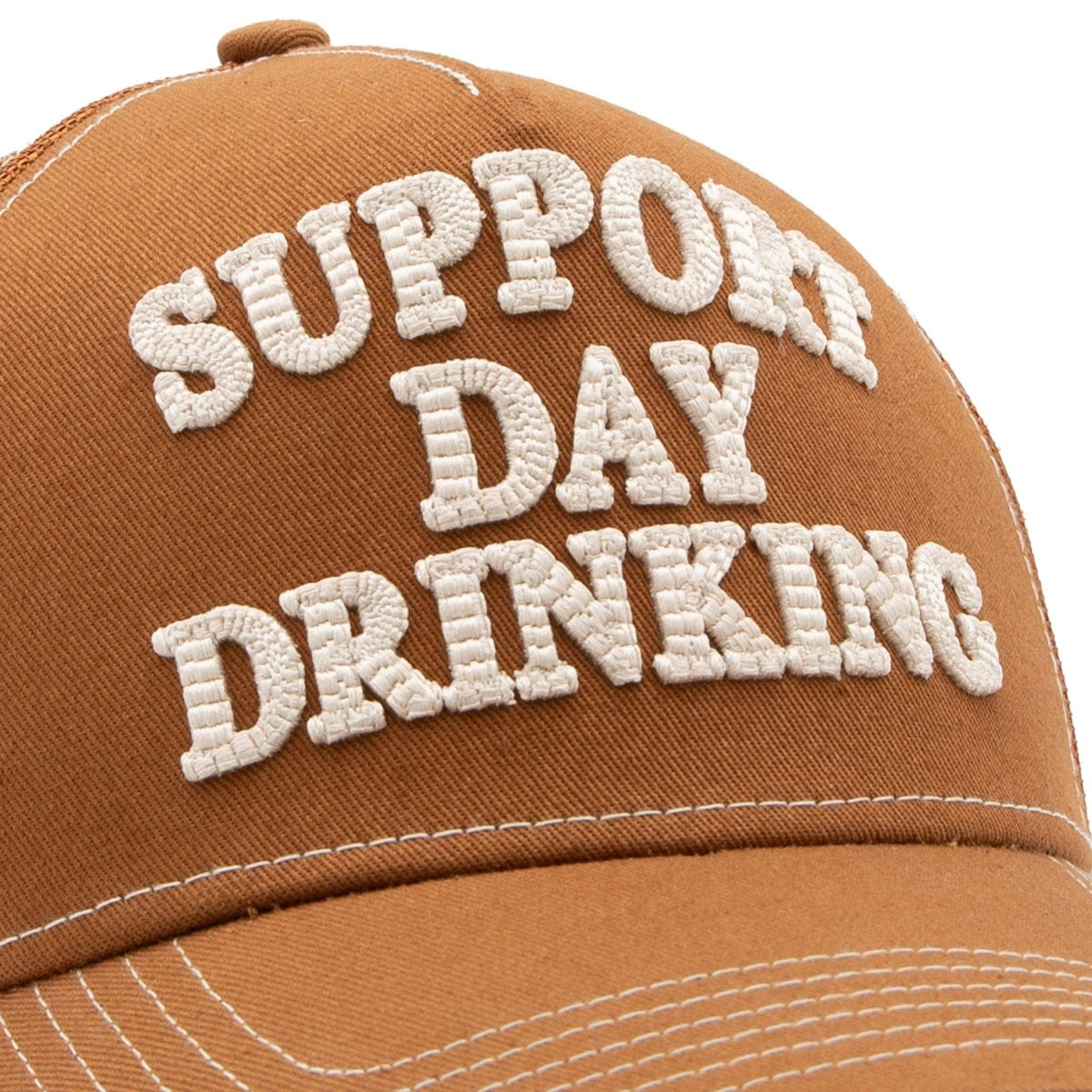Trucker Cap 'Support Day Drinking' in Braun