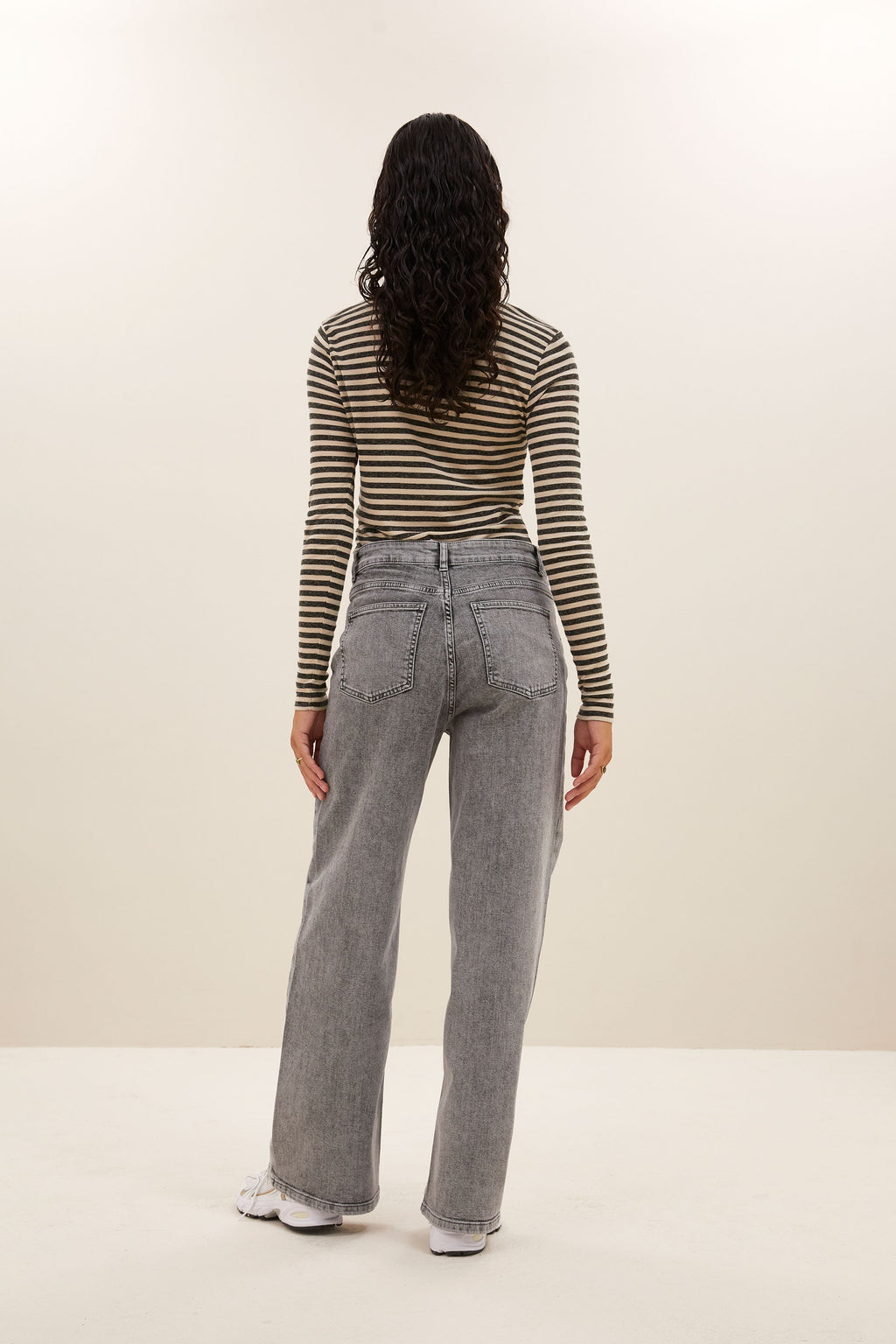 by-bar Basic LongSleeve Stripe Top – chalk