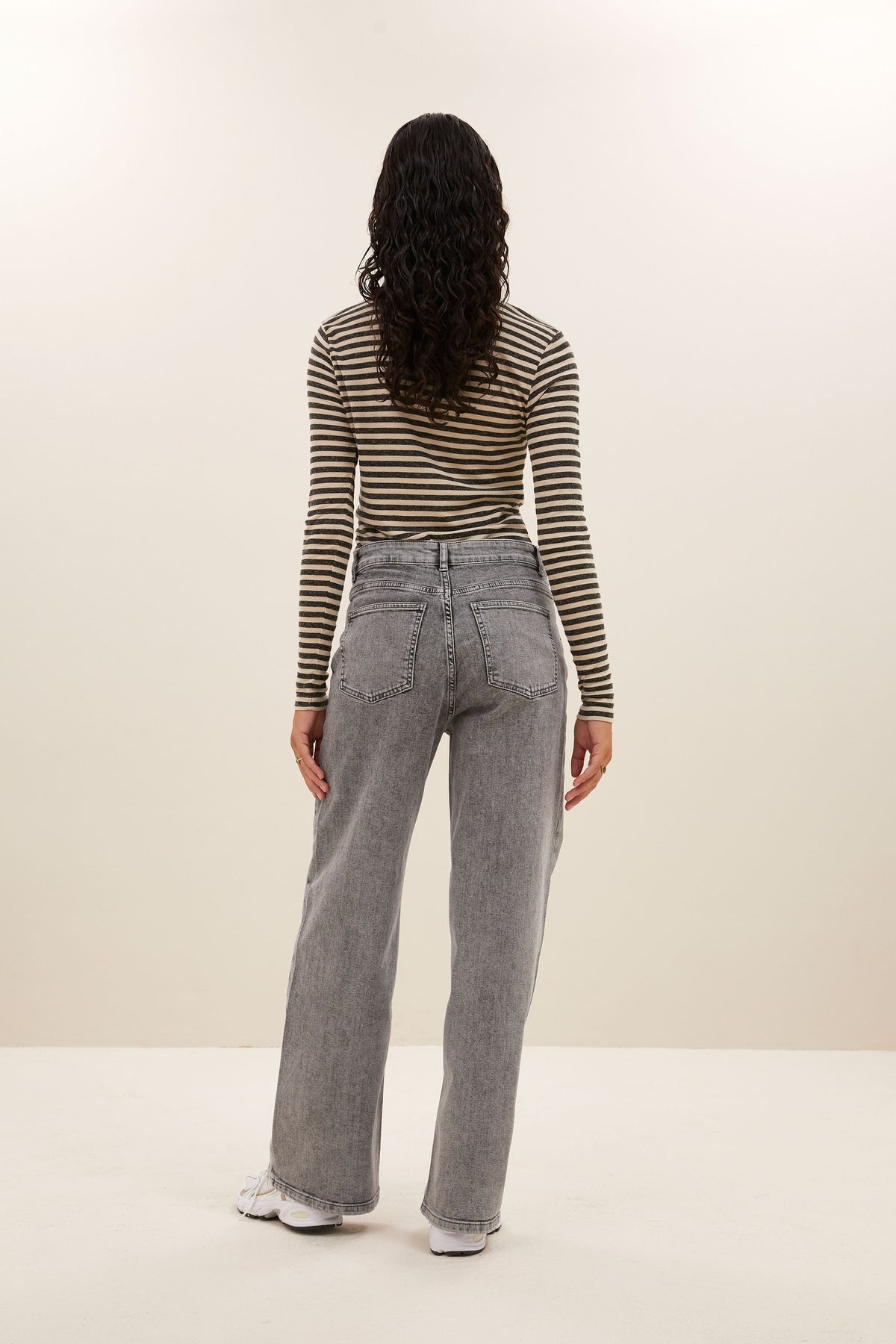 by-bar Basic LongSleeve Stripe Top – chalk