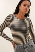 by-bar Basic LongSleeve Stripe Top – chalk