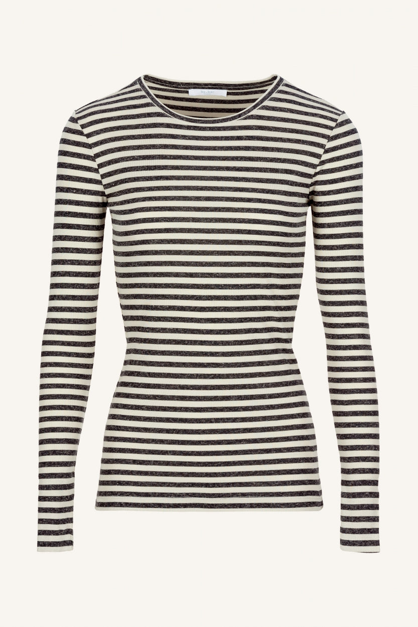 by-bar Basic LongSleeve Stripe Top – chalk