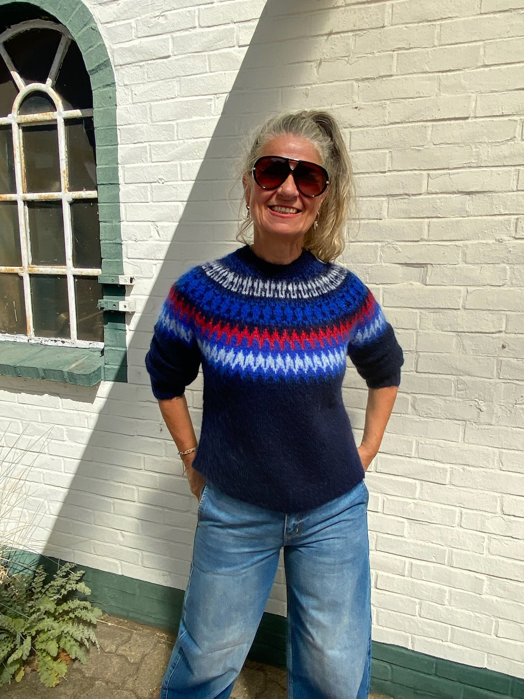 by-bar Jackie Norweger Pullover – midnight