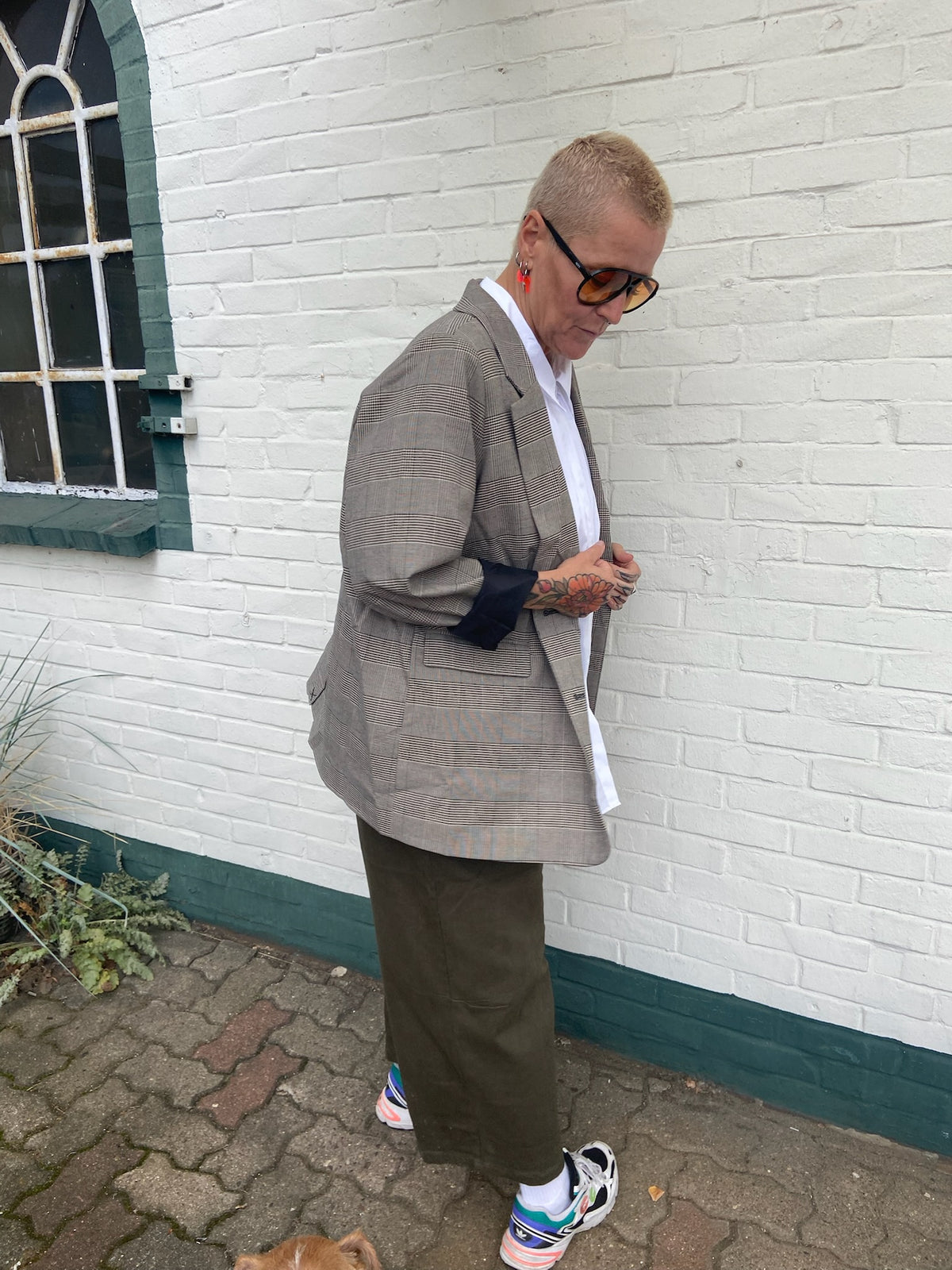 Wasabi Oversize Check Blazer