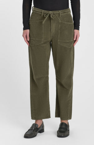Le Temps des Cerises Madie Cord Hose  – Moosgrün