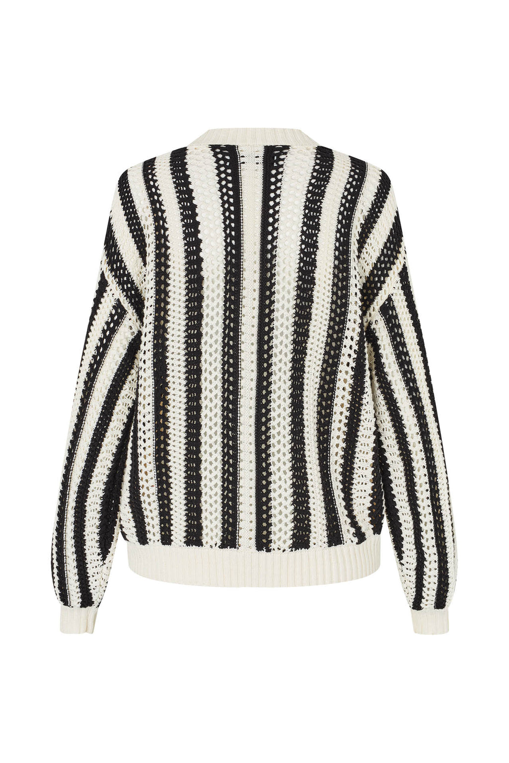 Pulli in Häkeloptik von Lollys Laundry schwarz-weiß