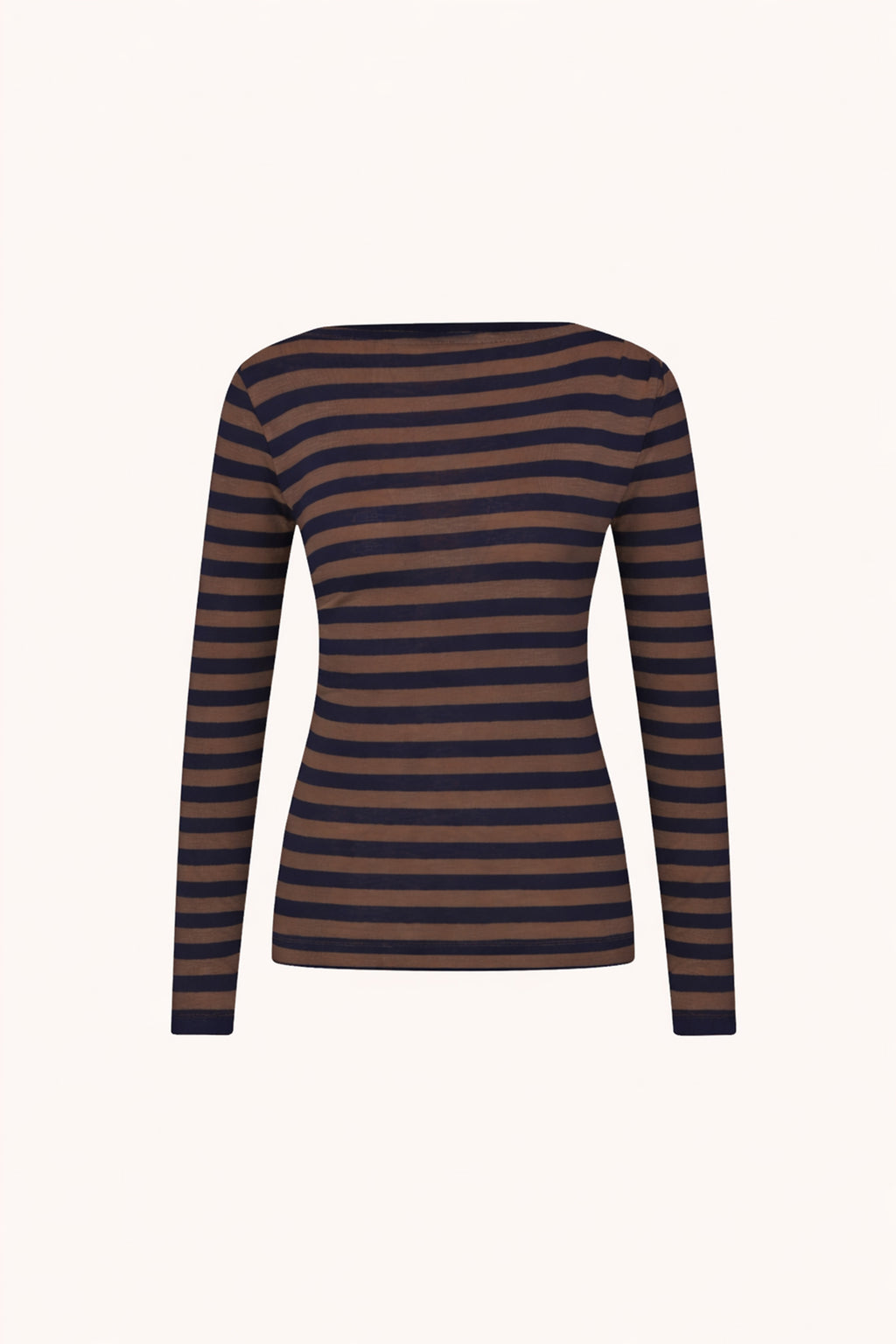 by-bar Leya Big Stripe Top – coffee bean