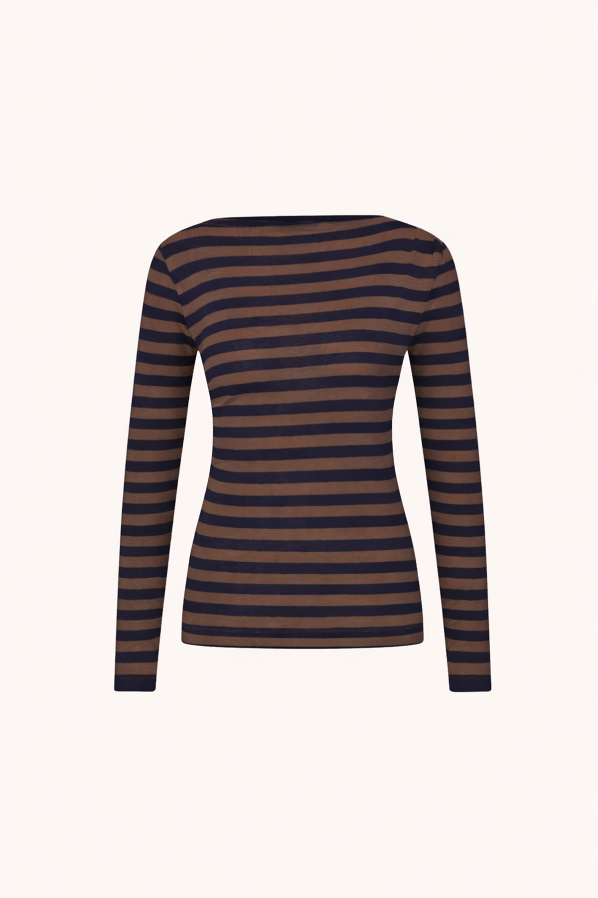 by-bar Leya Big Stripe Top – coffee bean