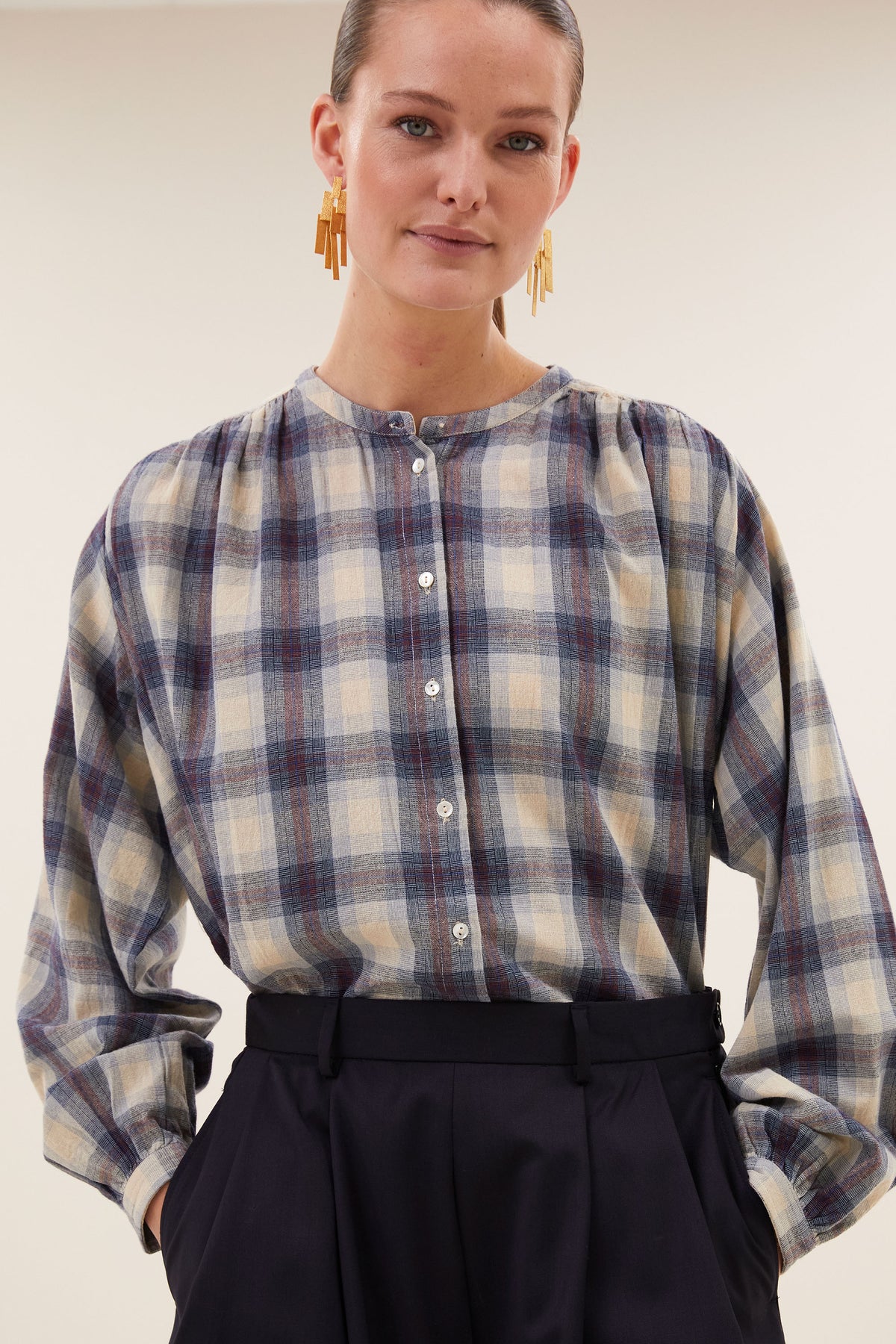by-bar Nyka Tokyo Check Bluse – tokyo check