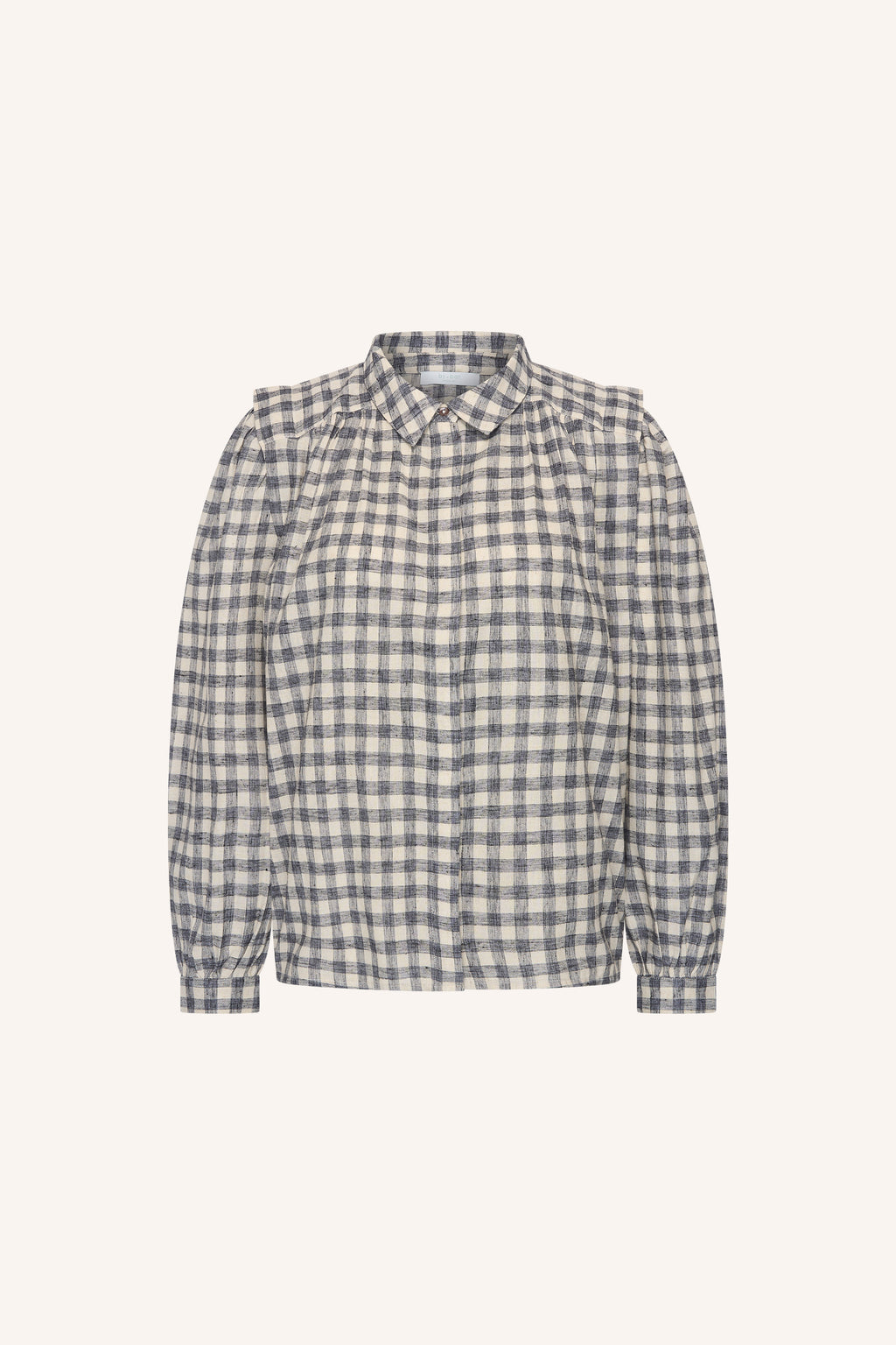 by-bar Maia Check Blouse – ash grey check