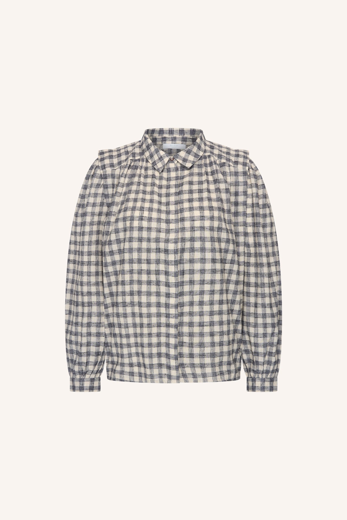 by-bar Maia Check Blouse – ash grey check