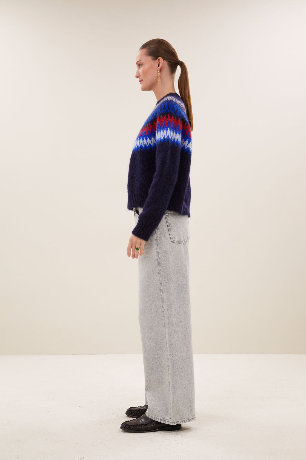 by-bar Jackie Norweger Pullover – midnight