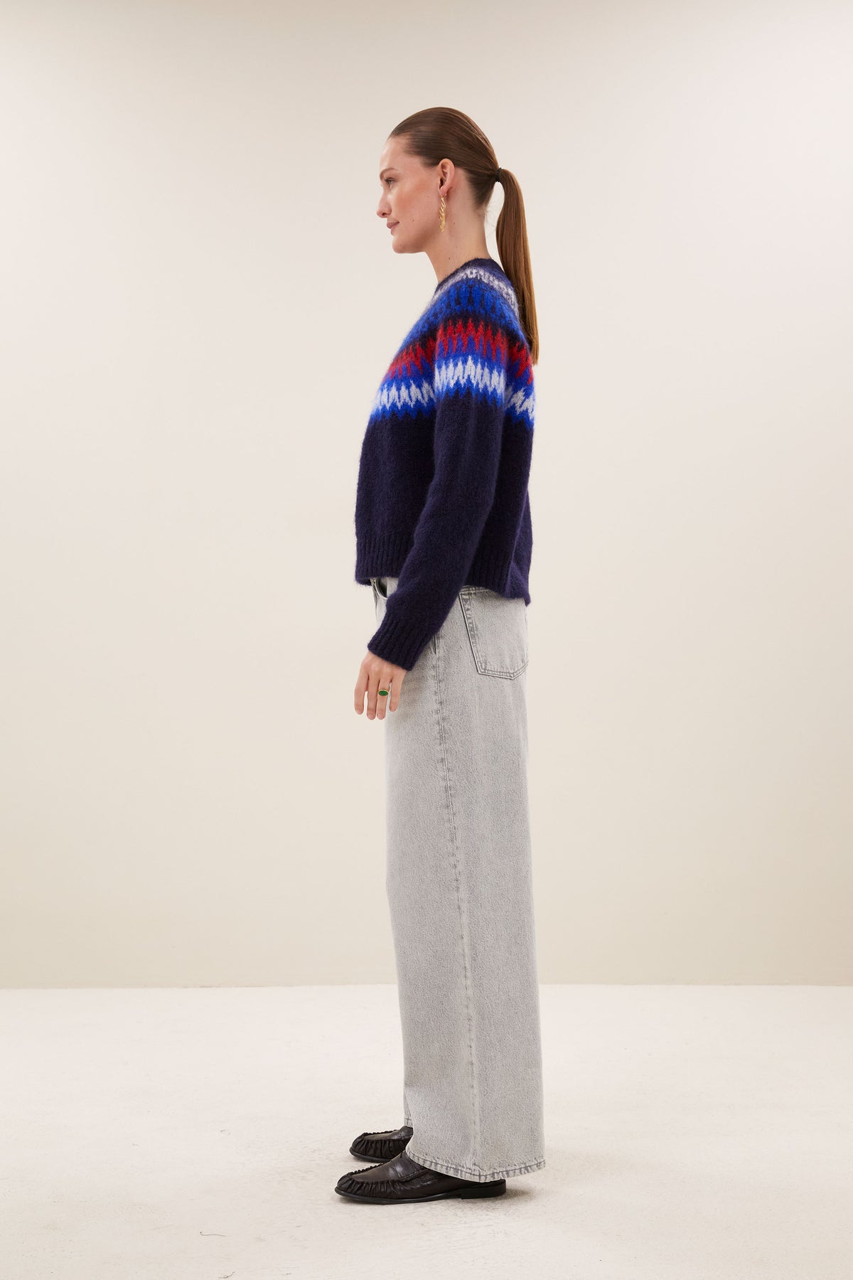 by-bar Jackie Norweger Pullover – midnight