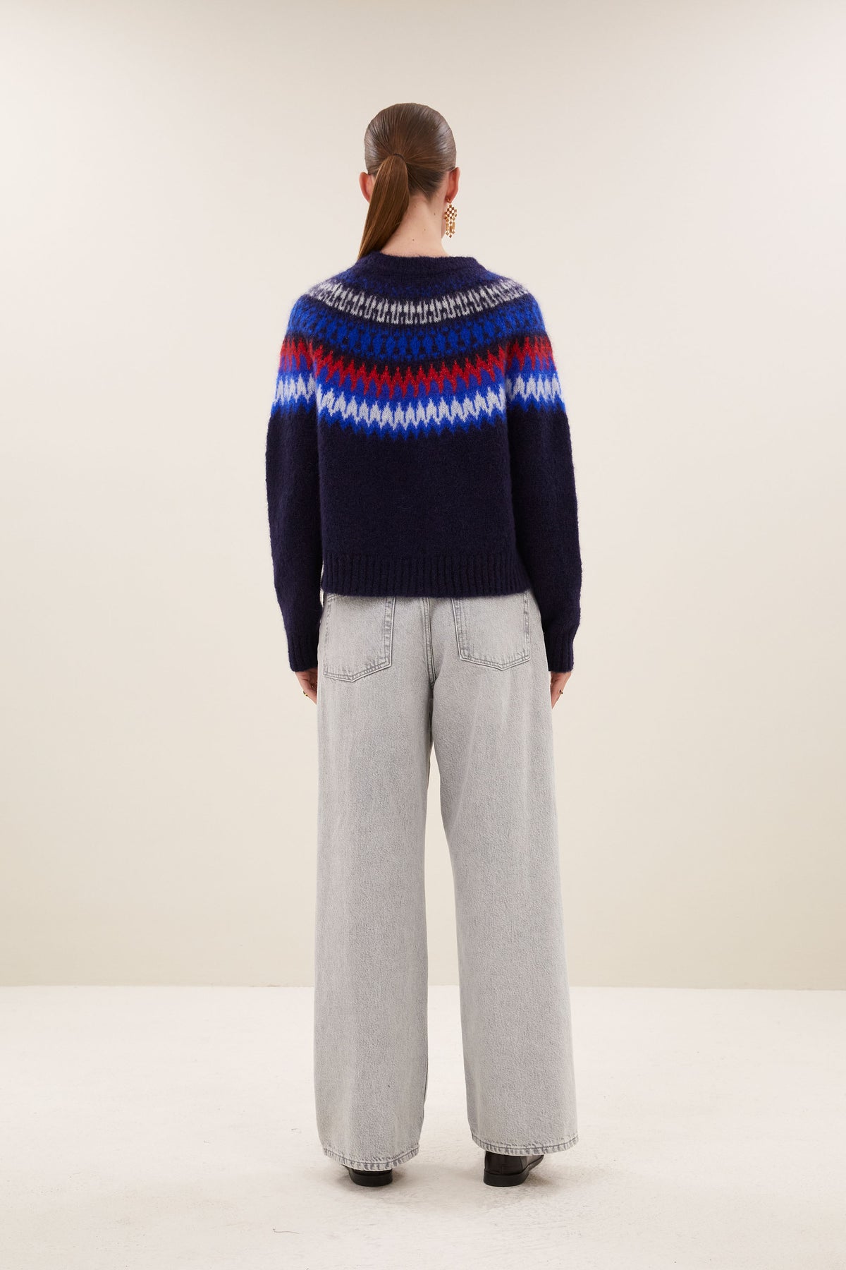 by-bar Jackie Norweger Pullover – midnight