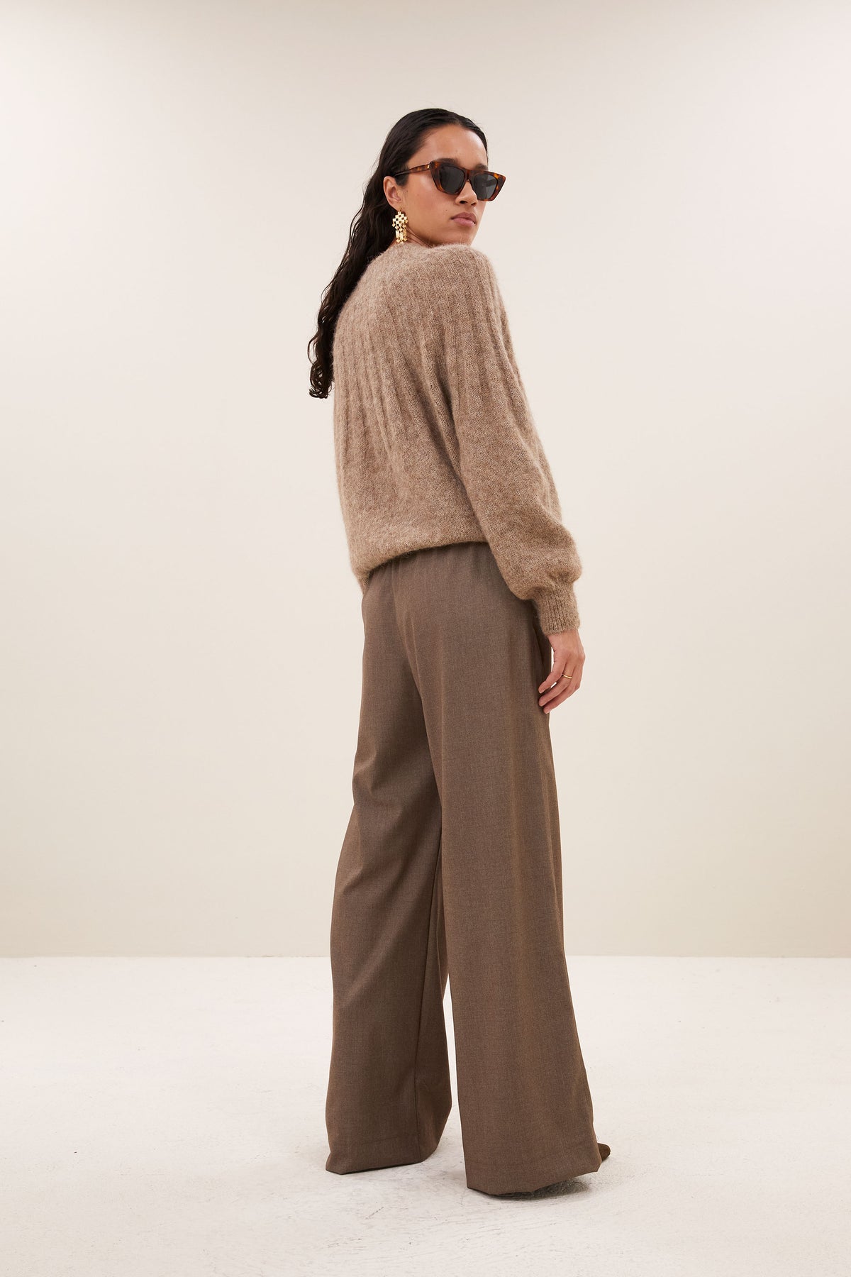 by-bar Benji Melange Pants – biscuit melee