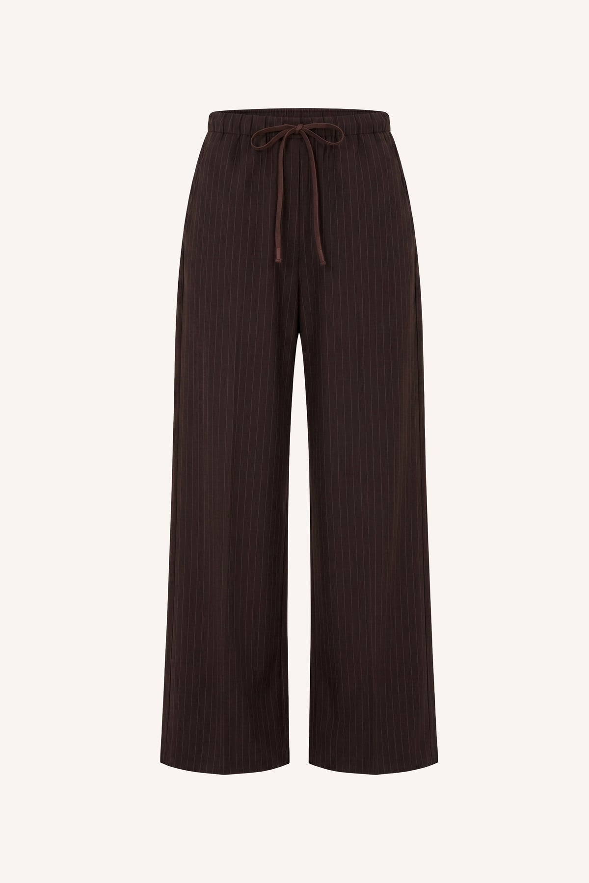 by-bar Pelle Pinstripe Hose– brown pinstripe