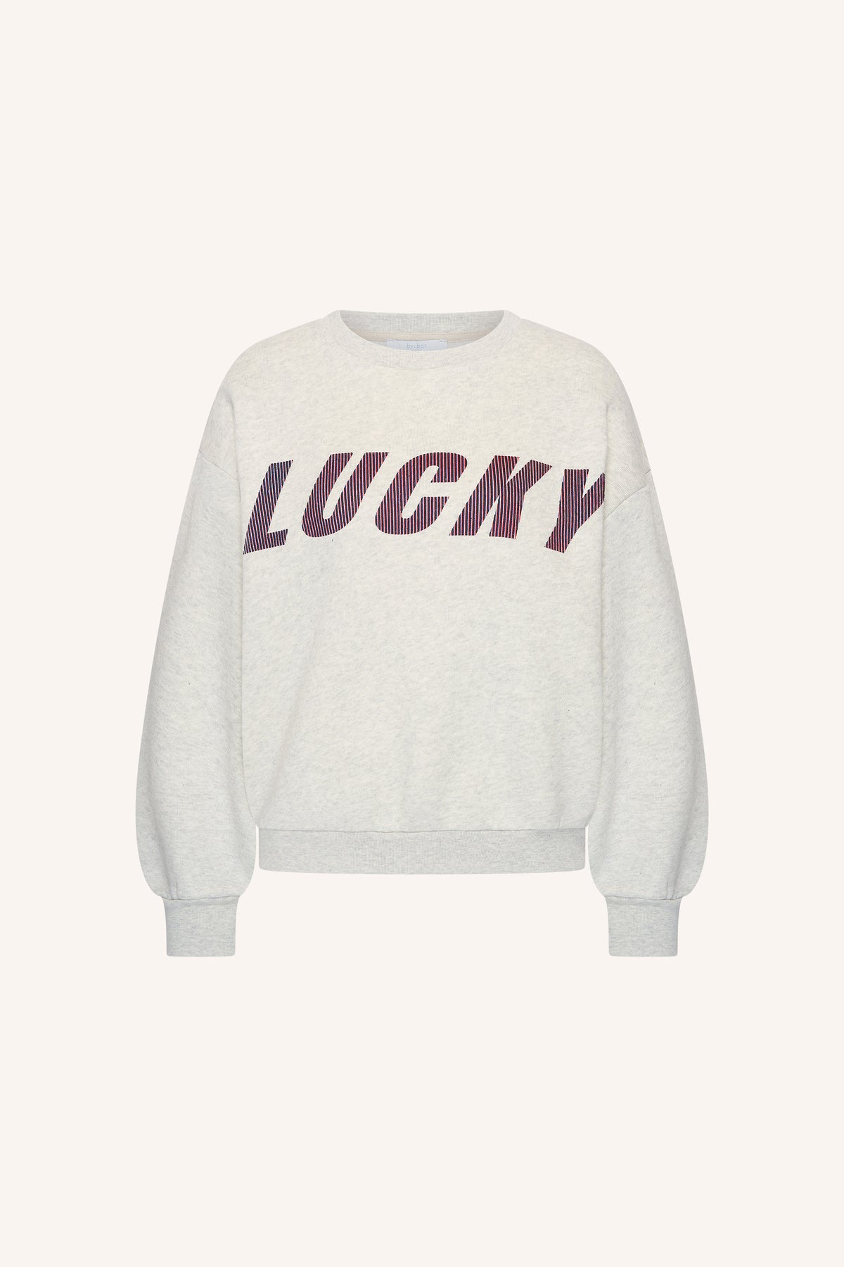 by-bar Lili Speed Sweater – LUCKY hellgrau melange
