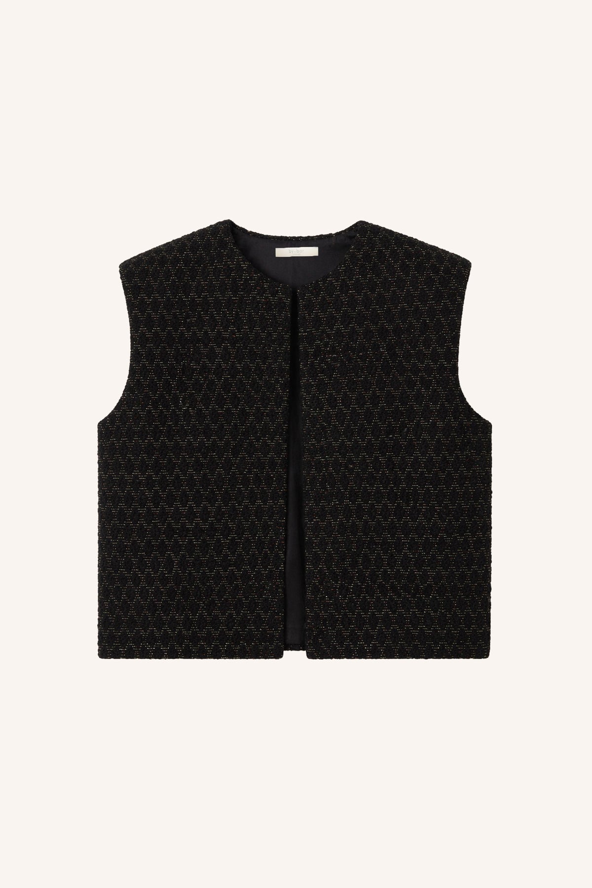 by-bar Milo Sparkle Gilet – schwarz