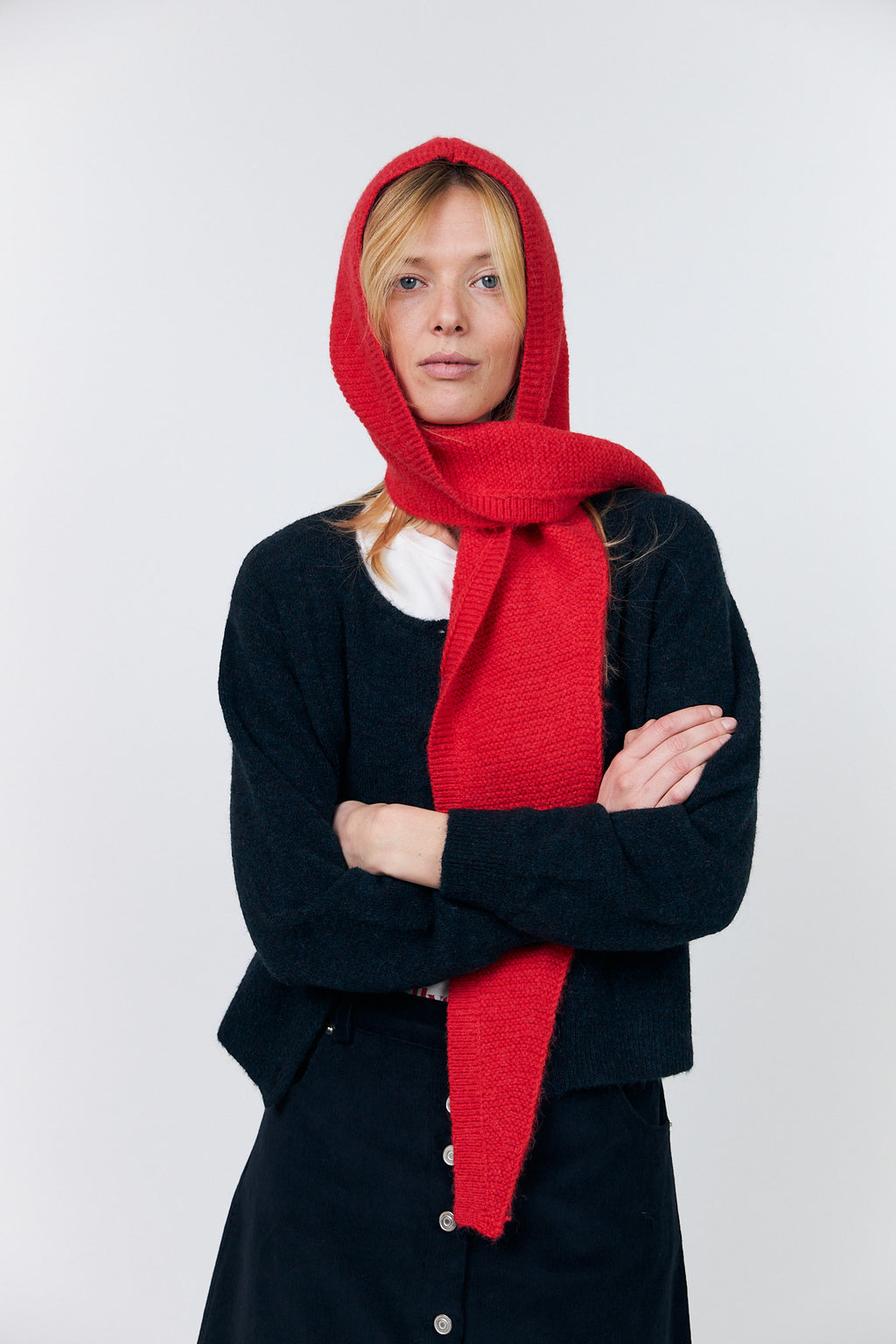 Lollys Laundry Kapuzenschal – Rot ❤️