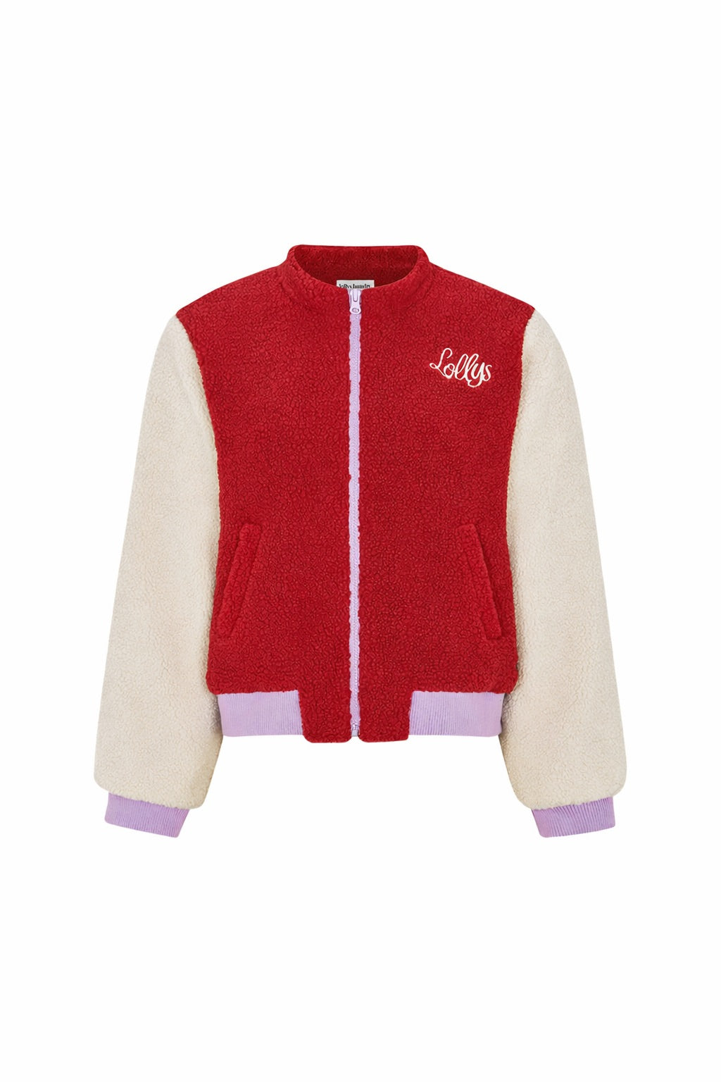 Lollys Laundry Teddy-Jacke – Red / Cream 💜❤️