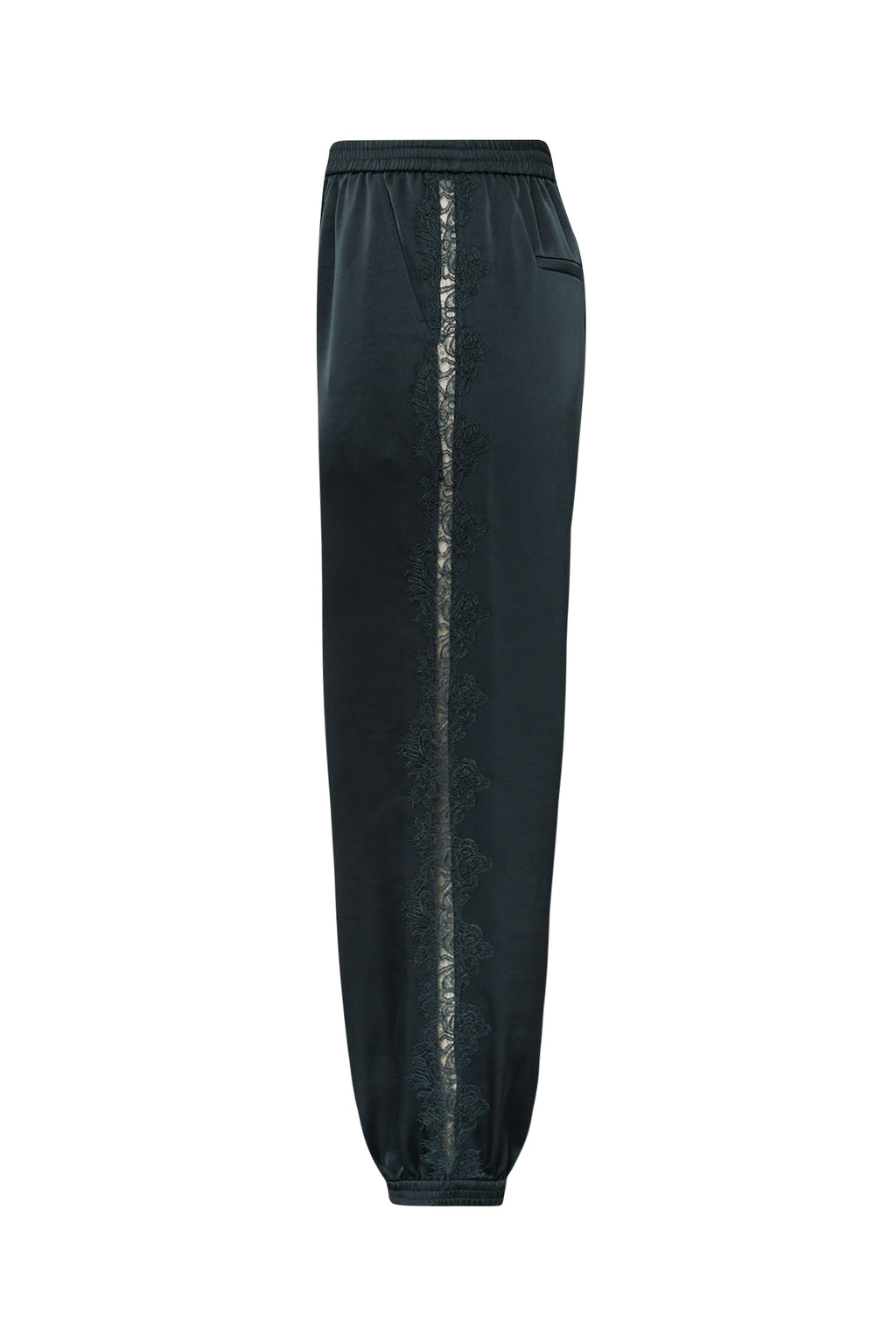 Satin Hose – Washed Black Lollys Laundry mit Spitze und cutouts