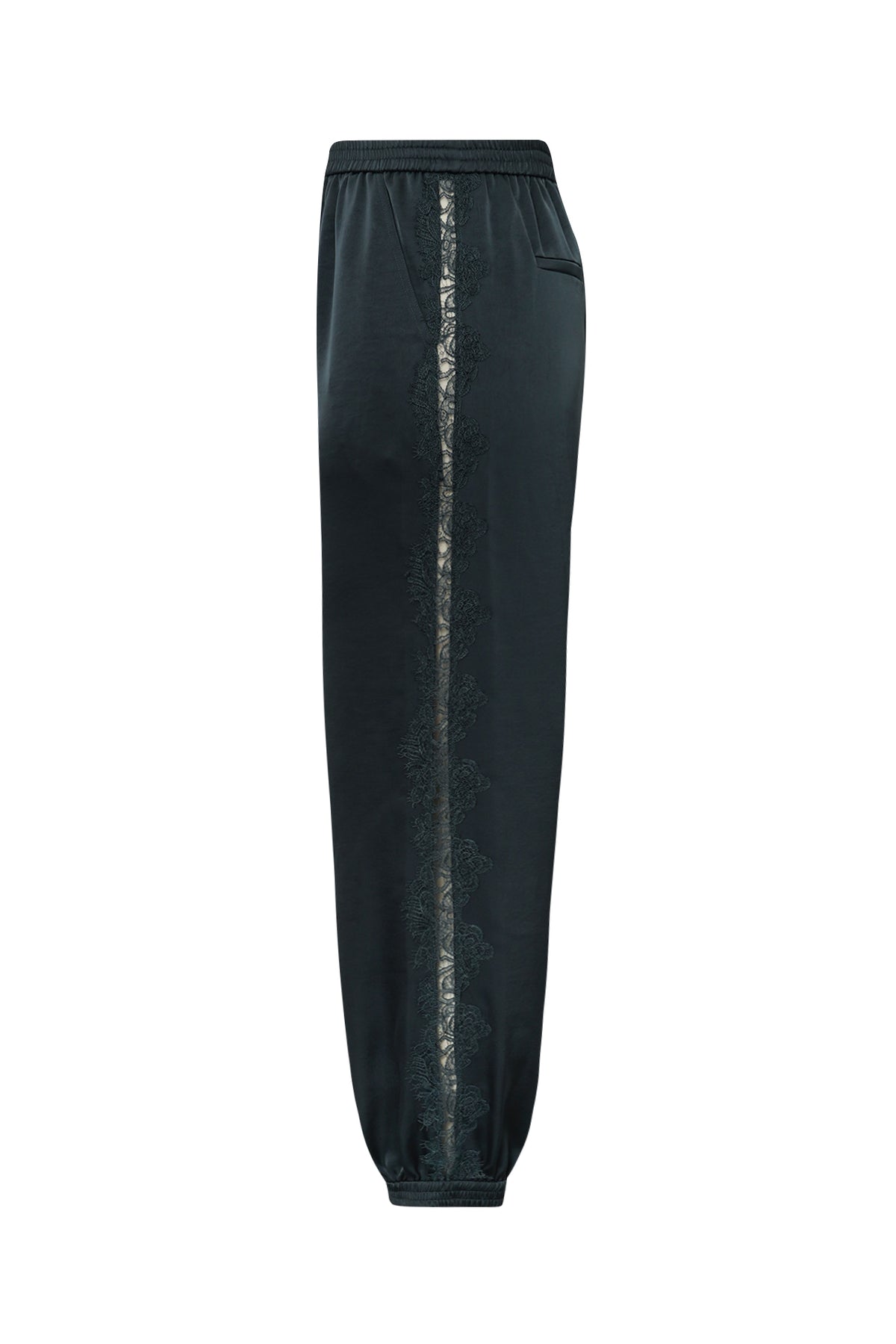 Satin Hose – Washed Black Lollys Laundry mit Spitze und cutouts