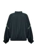 Satin  Jacke – Washed Black mit Spitze und Cutouts von Lollys Loundry