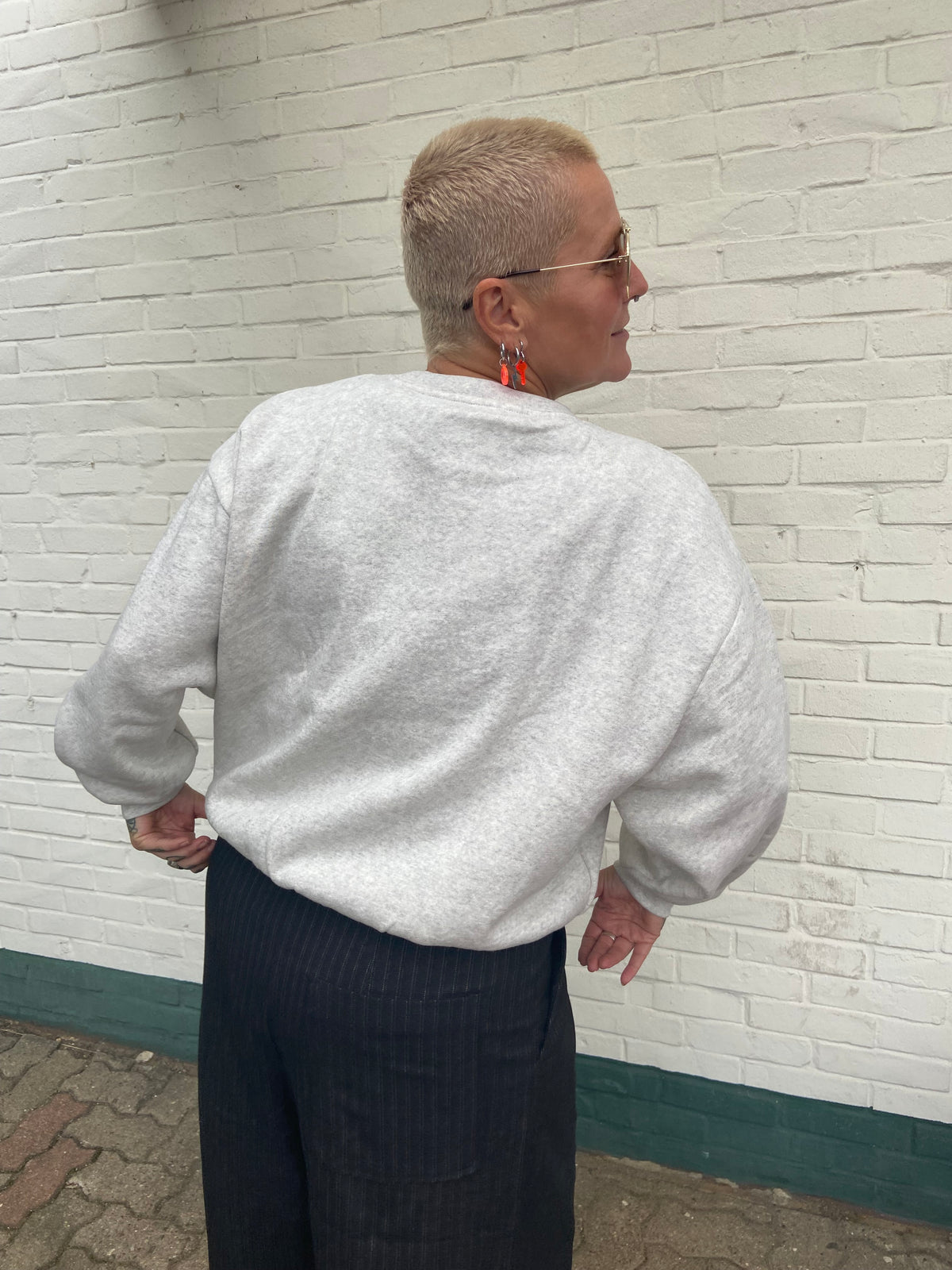 by-bar Lili Speed Sweater – LUCKY hellgrau melange