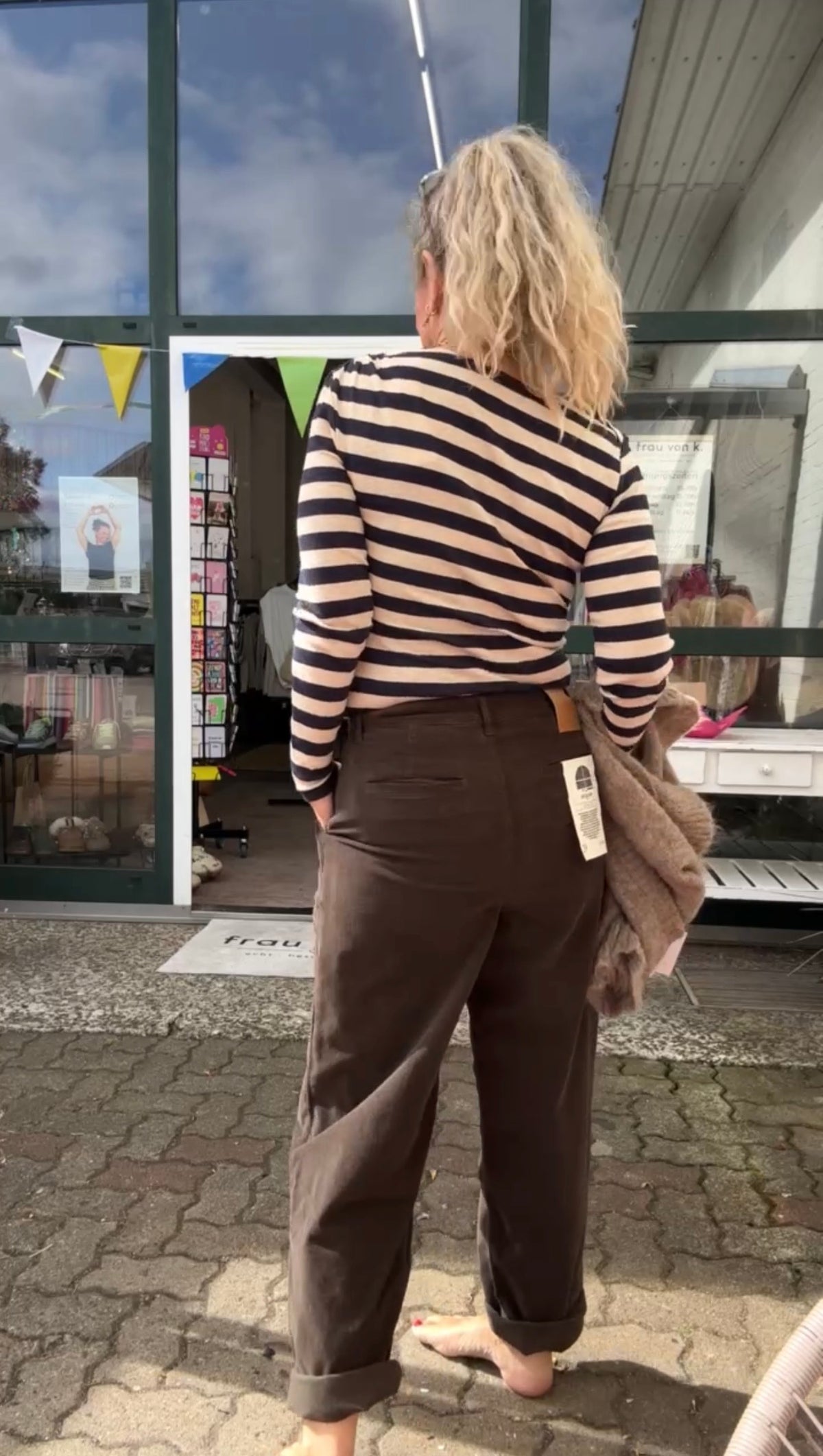 Goldgarn Pfingstberg Slouchy Cordhose braun