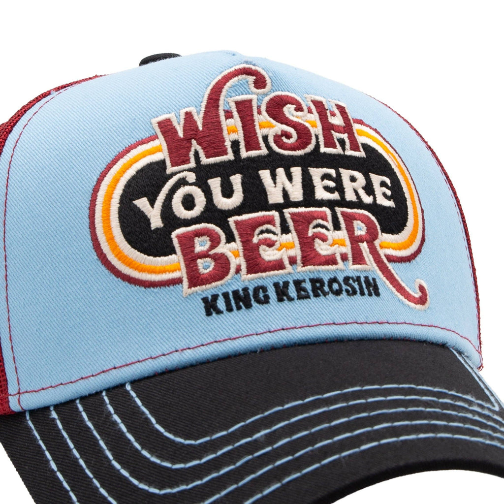 Trucker Cap 'Wish You Were Beer' in Hellblau