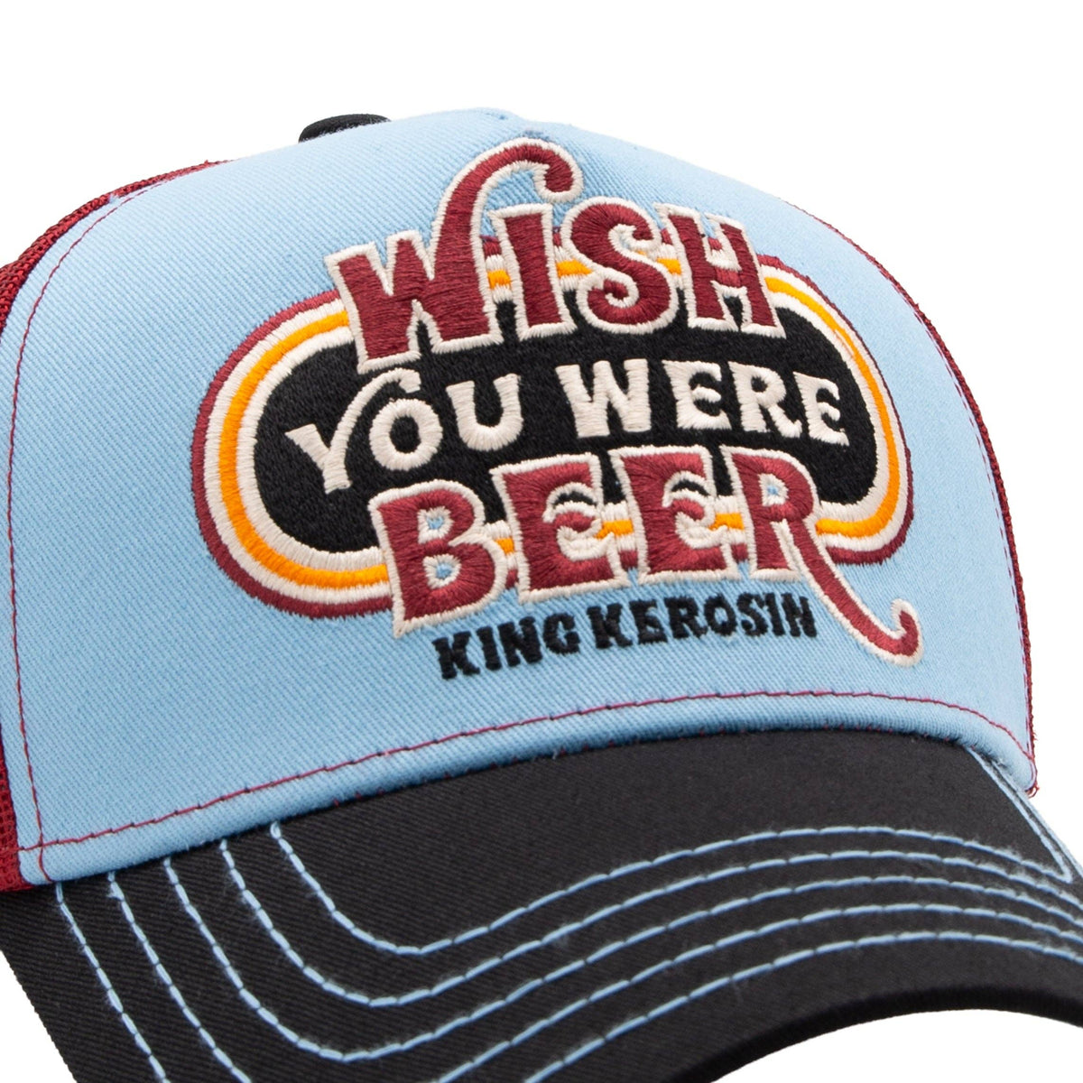 Trucker Cap 'Wish You Were Beer' in Hellblau