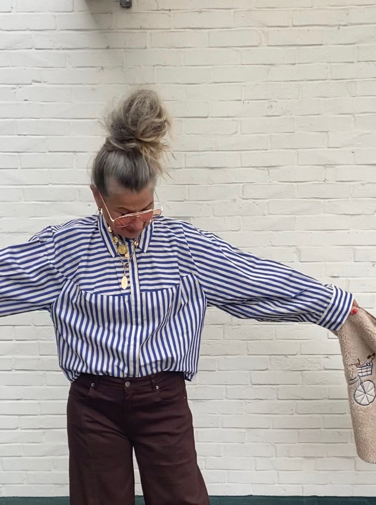 Peppercorn Sadie Shirt – Star Sapphire Blue Stripe