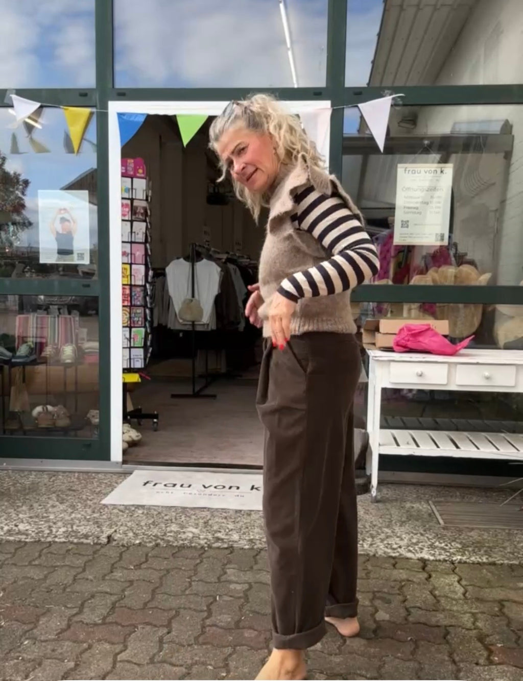 Goldgarn Pfingstberg Slouchy Cordhose braun