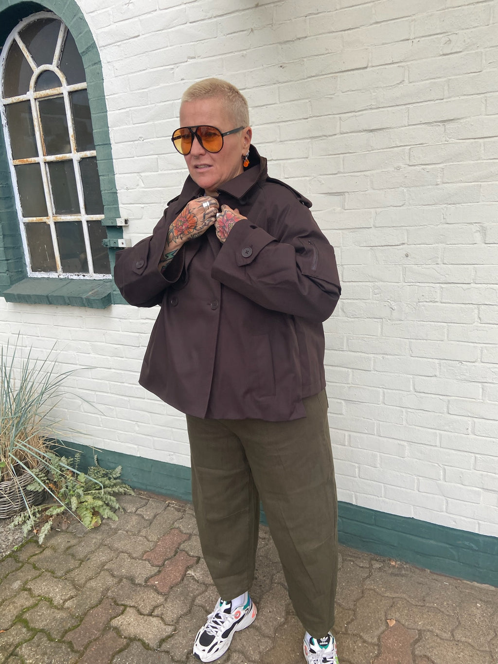 NOEN Trench Jacke – Dunkelbraun
