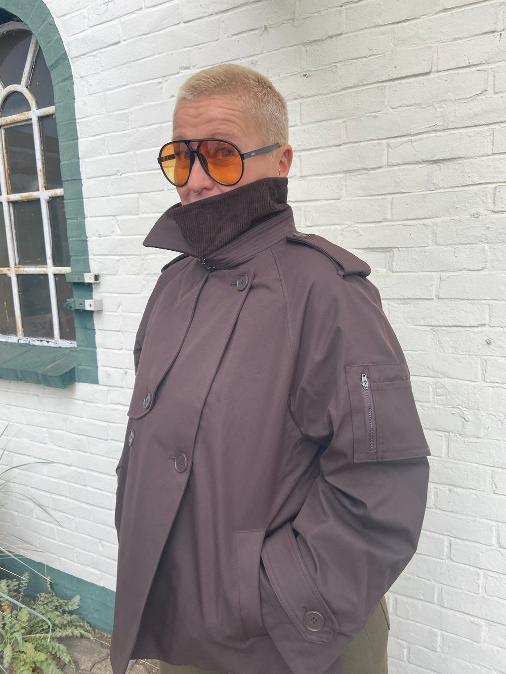 NOEN Trench Jacke – Dunkelbraun