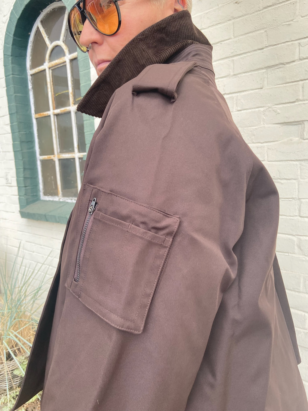 NOEN Trench Jacke – Dunkelbraun