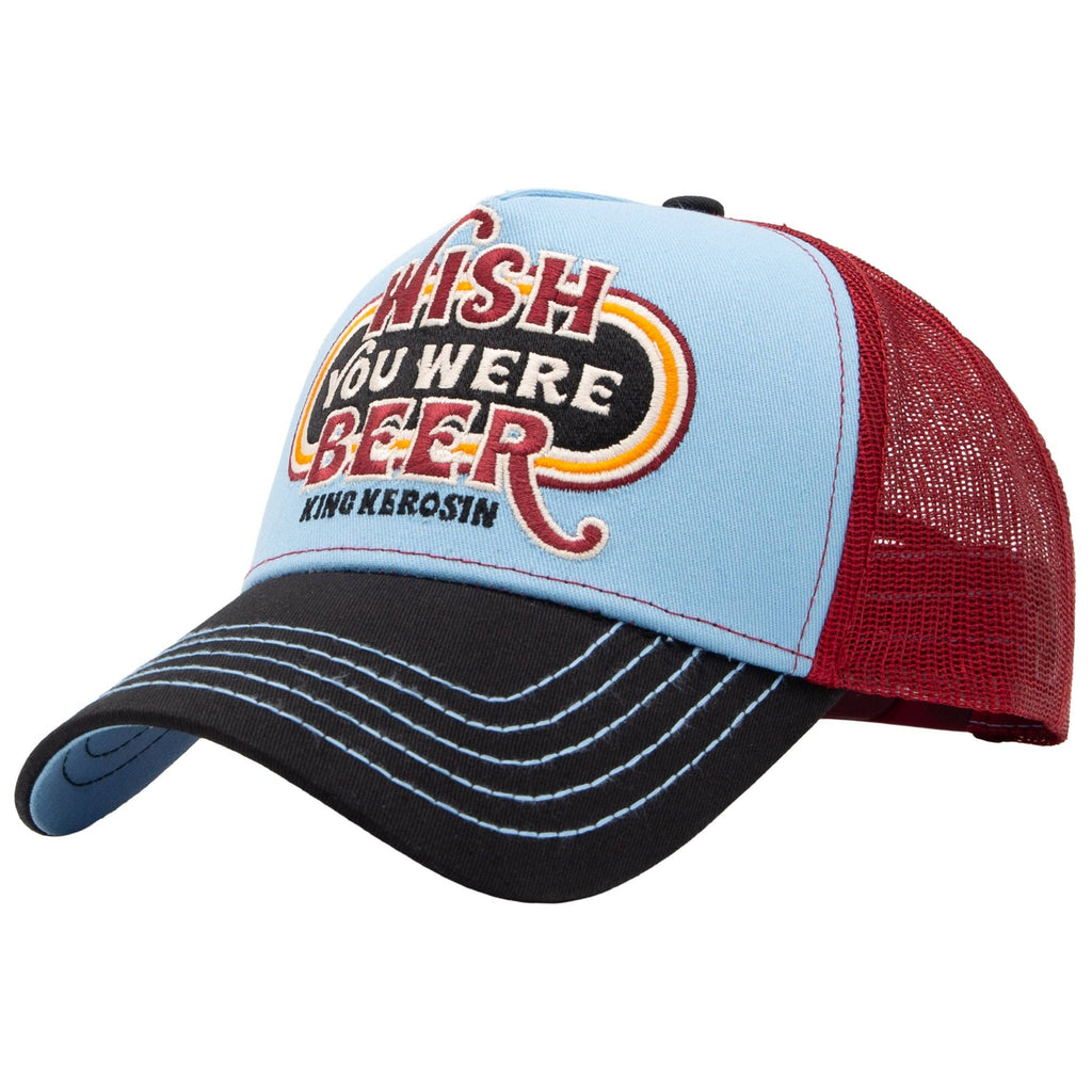 Trucker Cap 'Wish You Were Beer' in Hellblau