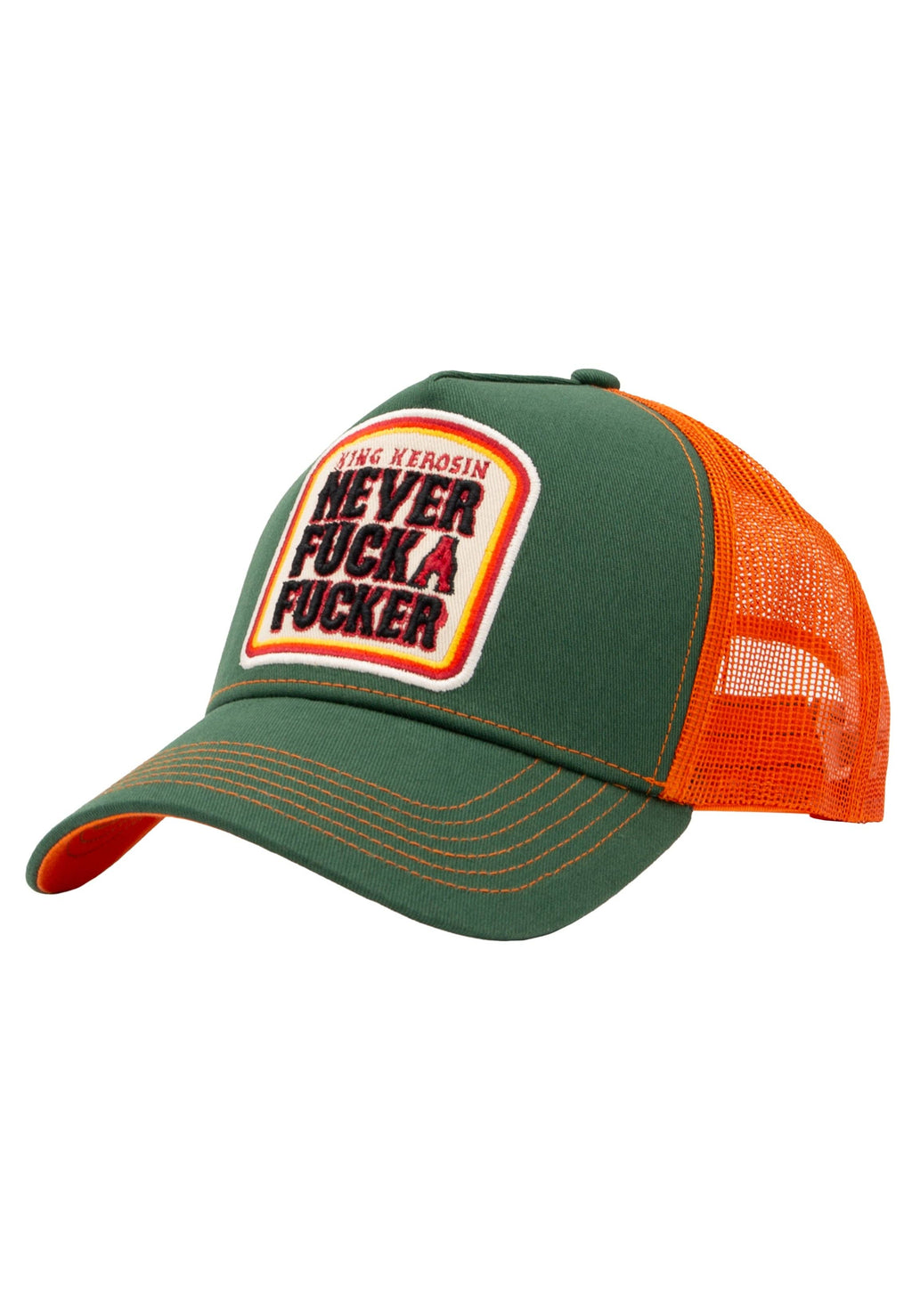 Trucker Cap 'Never Fuck A Fucker' in Grün