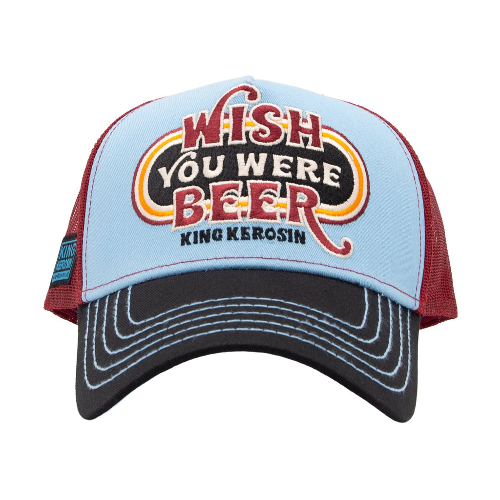 Trucker Cap 'Wish You Were Beer' in Hellblau