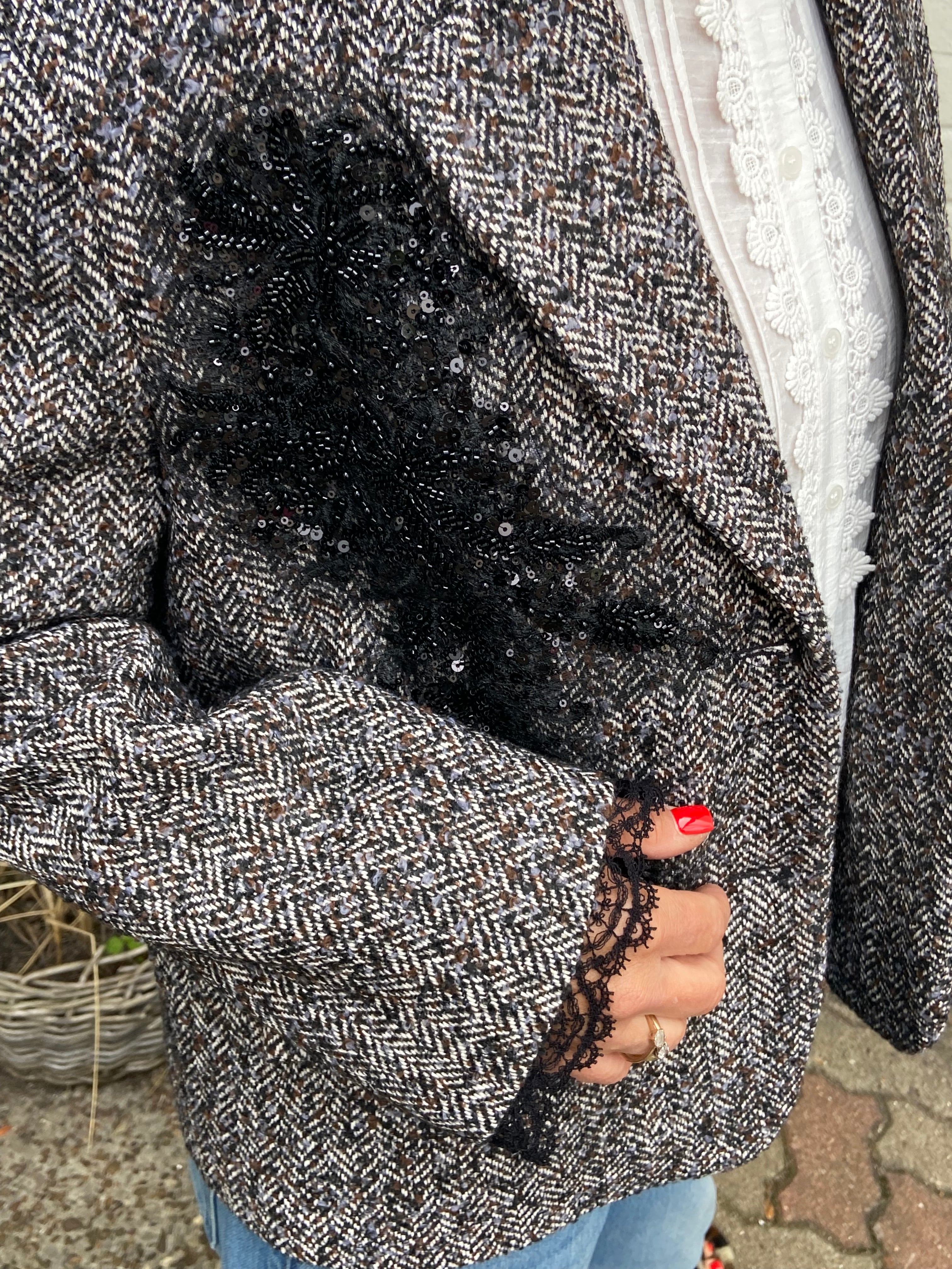 🖤 MÊME ROAD Blazer mit wunderschöner Pailletten-Applikation