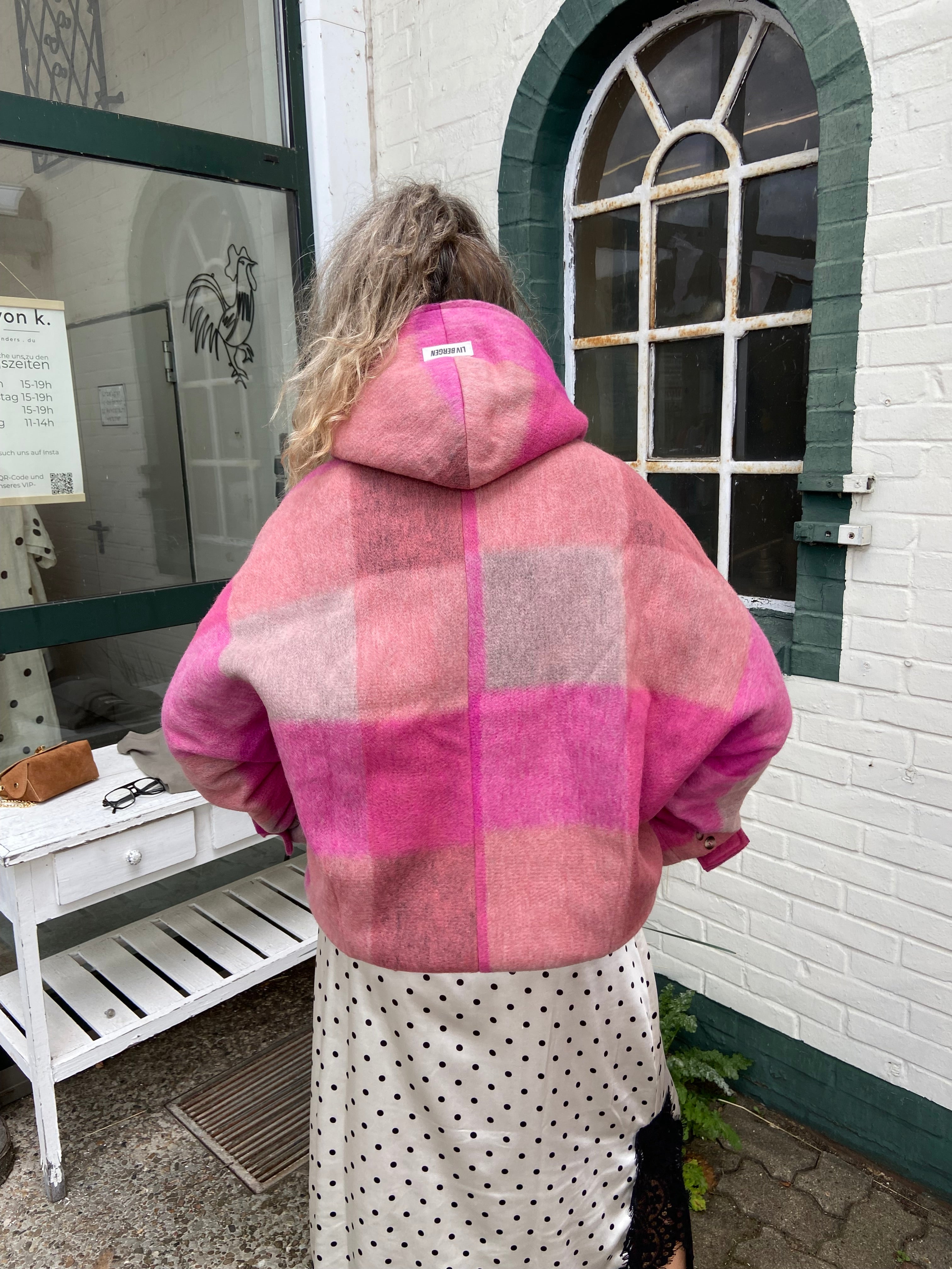 Liv Bergen Zamira Check Jacke – Check Pink