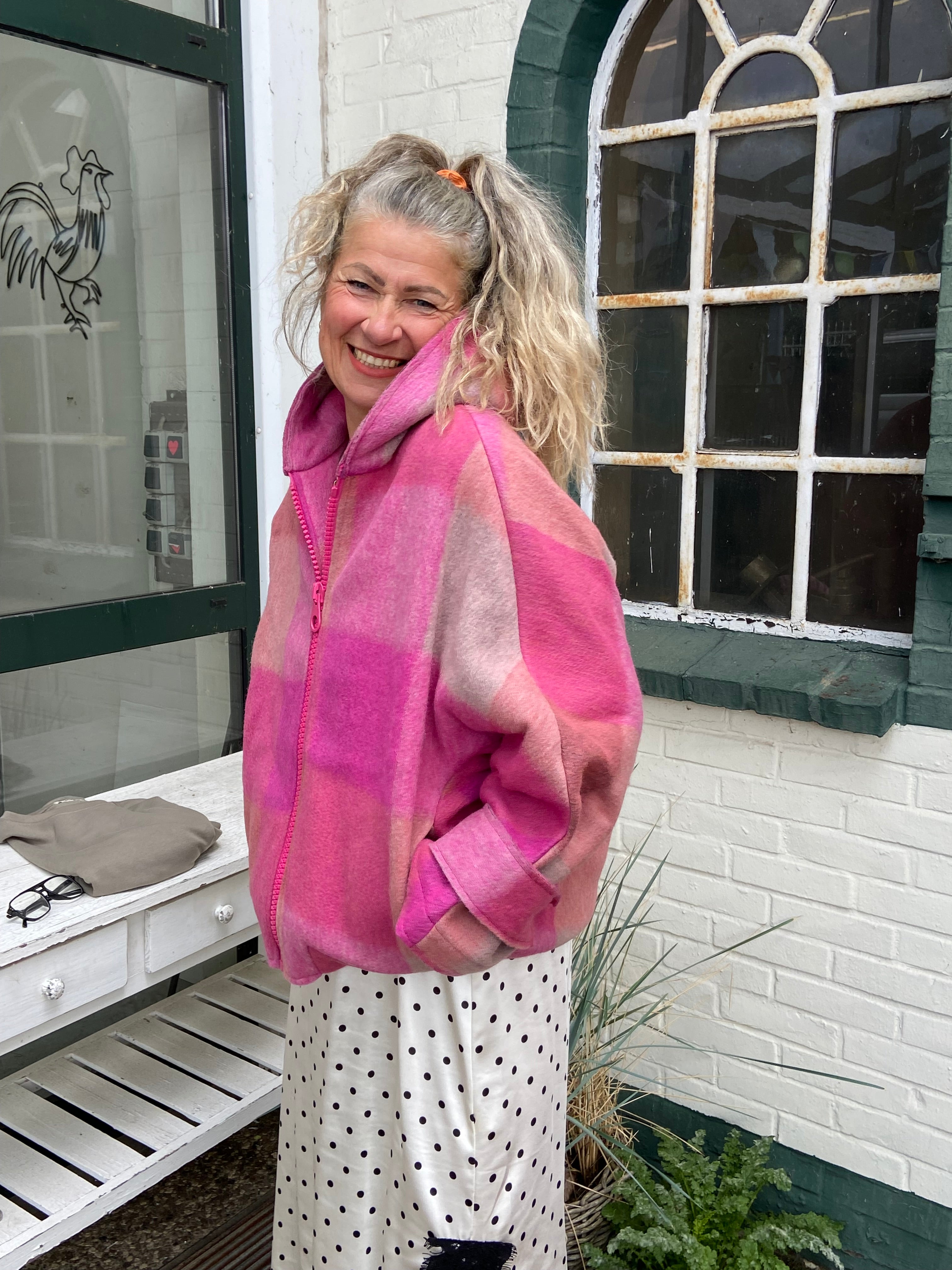 Liv Bergen Zamira Check Jacke – Check Pink