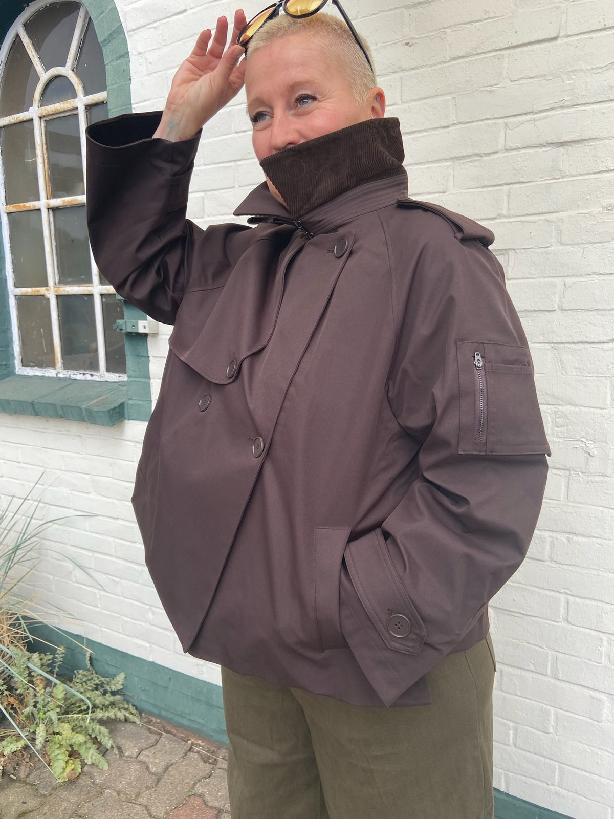 NOEN Trench Jacke – Dunkelbraun