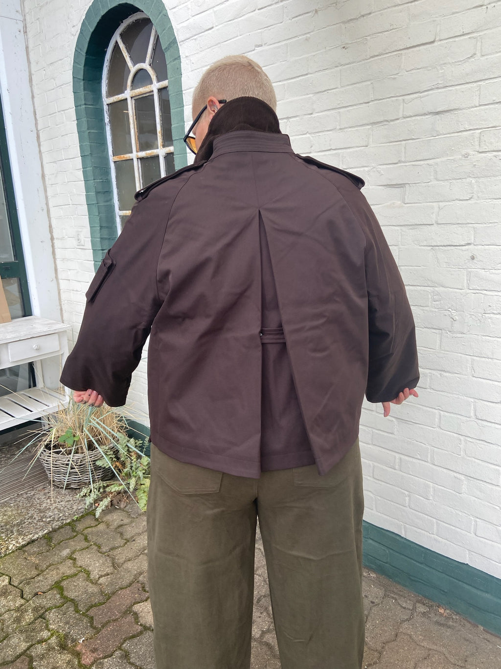 NOEN Trench Jacke – Dunkelbraun