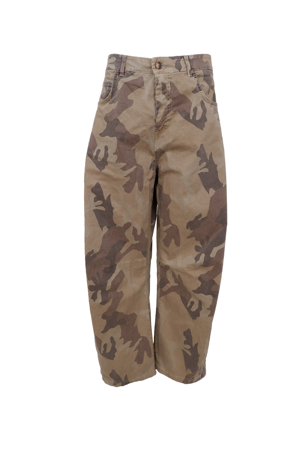 Black Colour Barrel Pant – Brown Camouflage