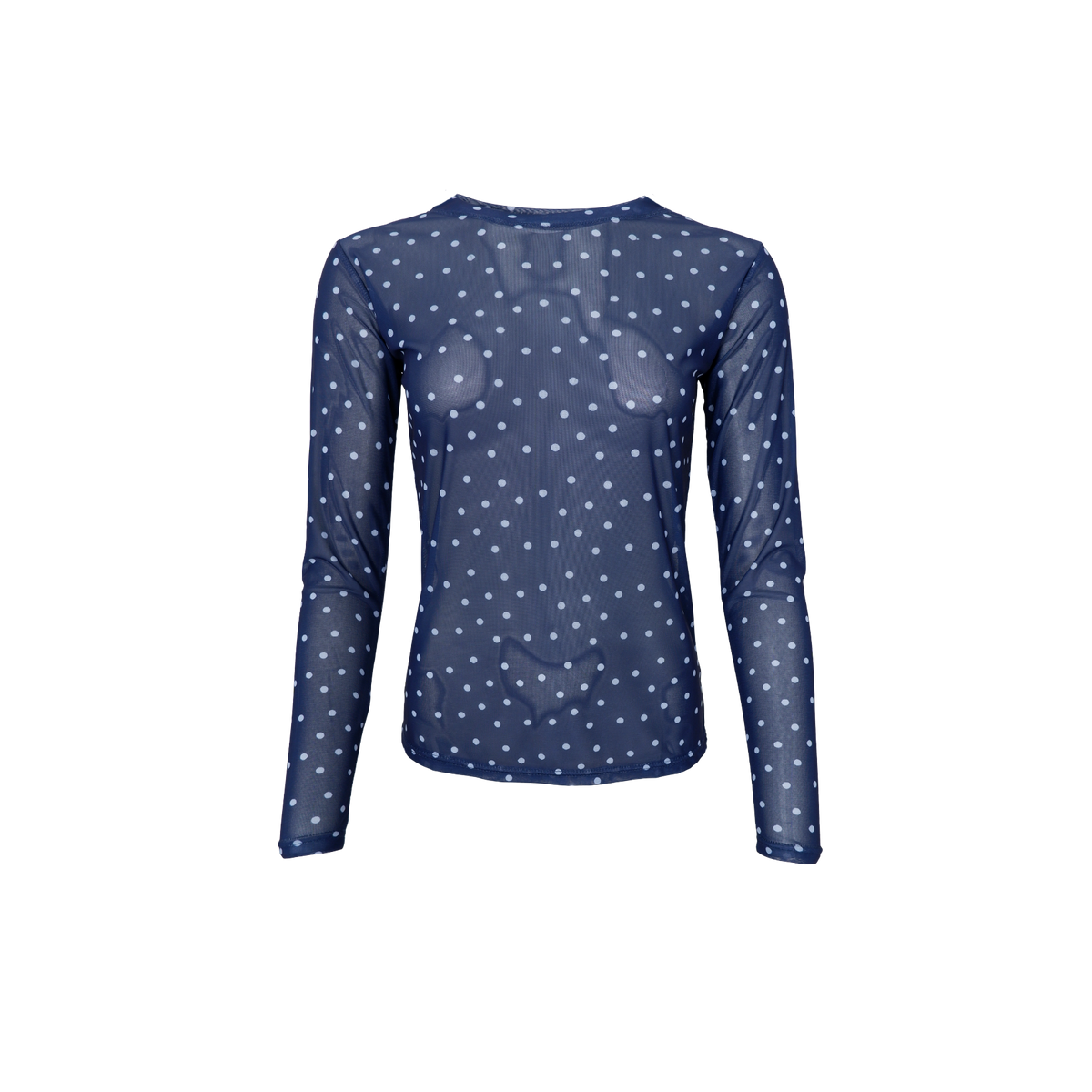 Black Colour Annie Mesh Shirt – blau gepunktet