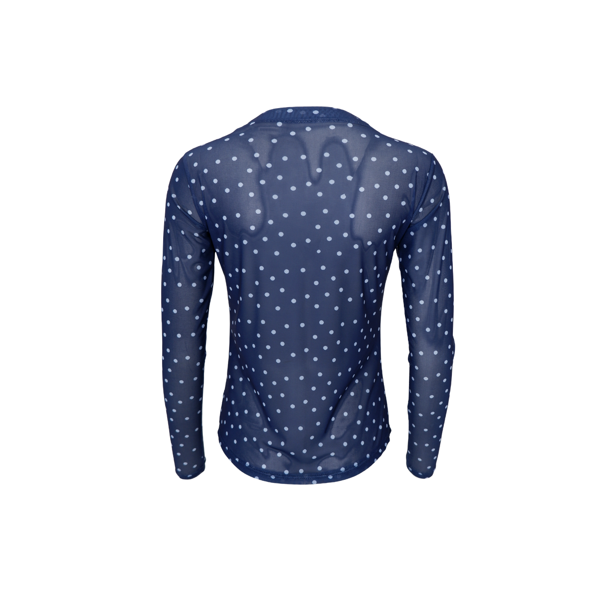 Black Colour Annie Mesh Shirt – blau gepunktet