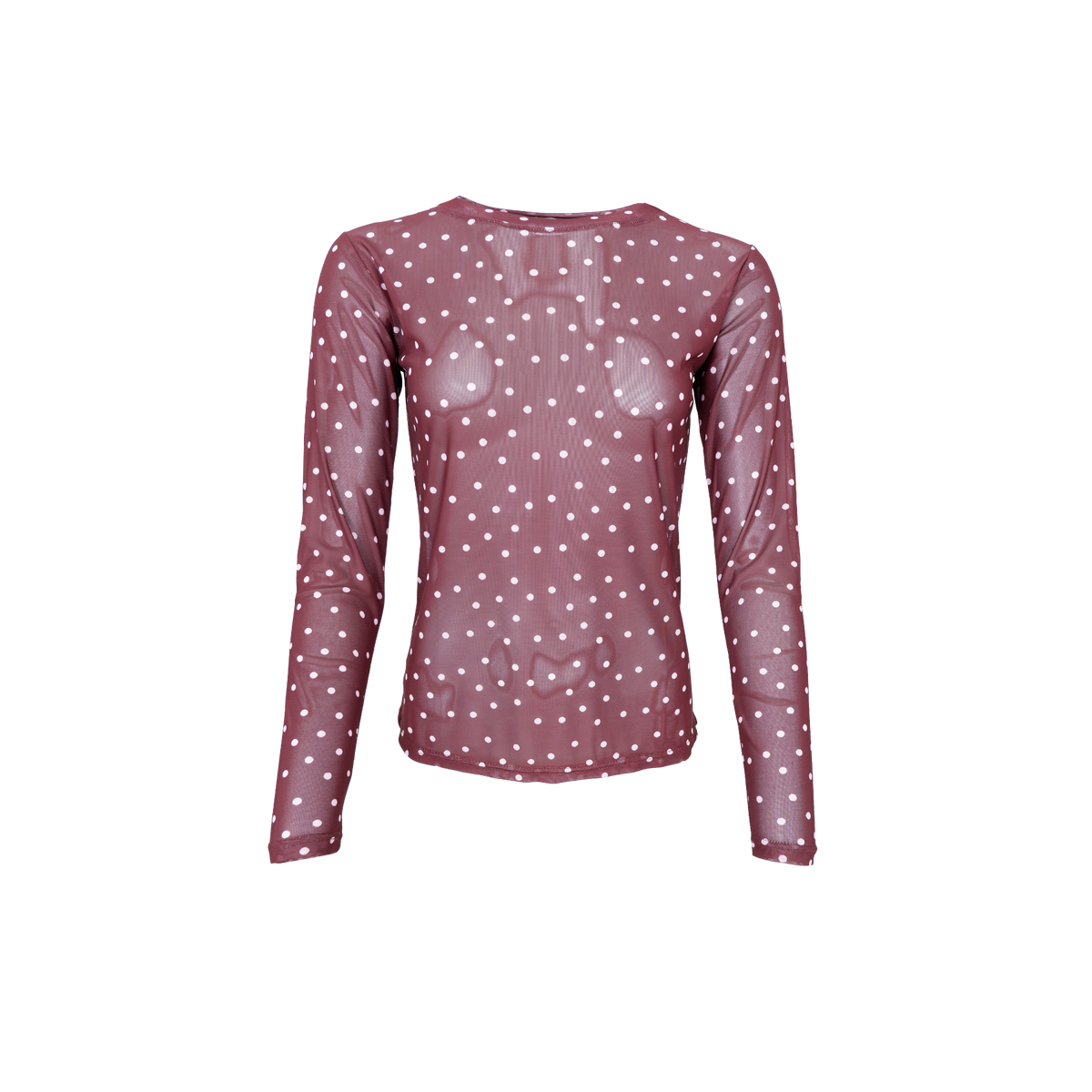 Black Colour Annie Mesh Shirt  – Plum Dot Pflaume gepunktet