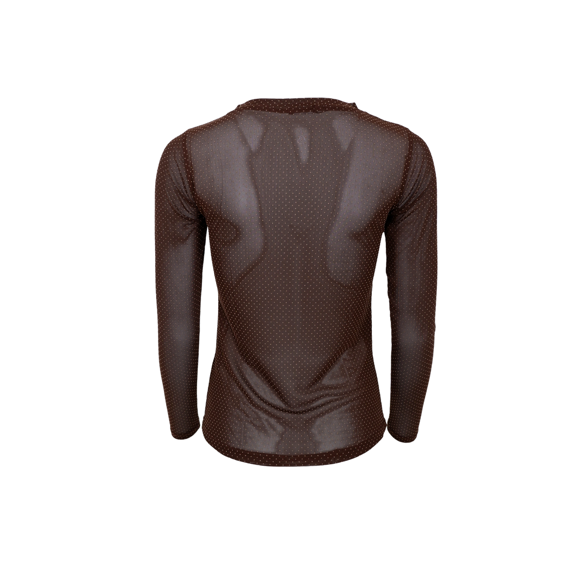 Black Colour BCJessie Mesh Blouse – Coffee