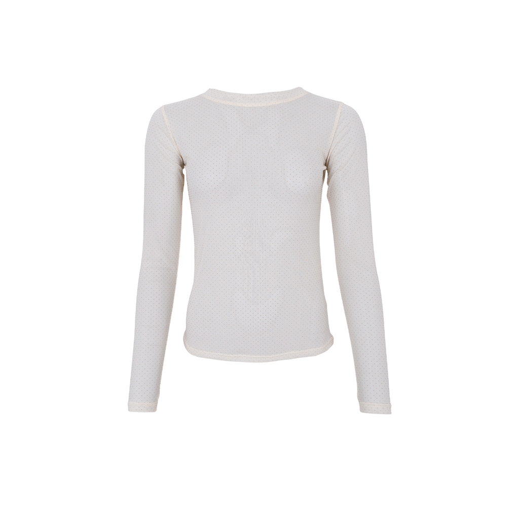 Black Colour BCJessie Mesh Blouse – Creme