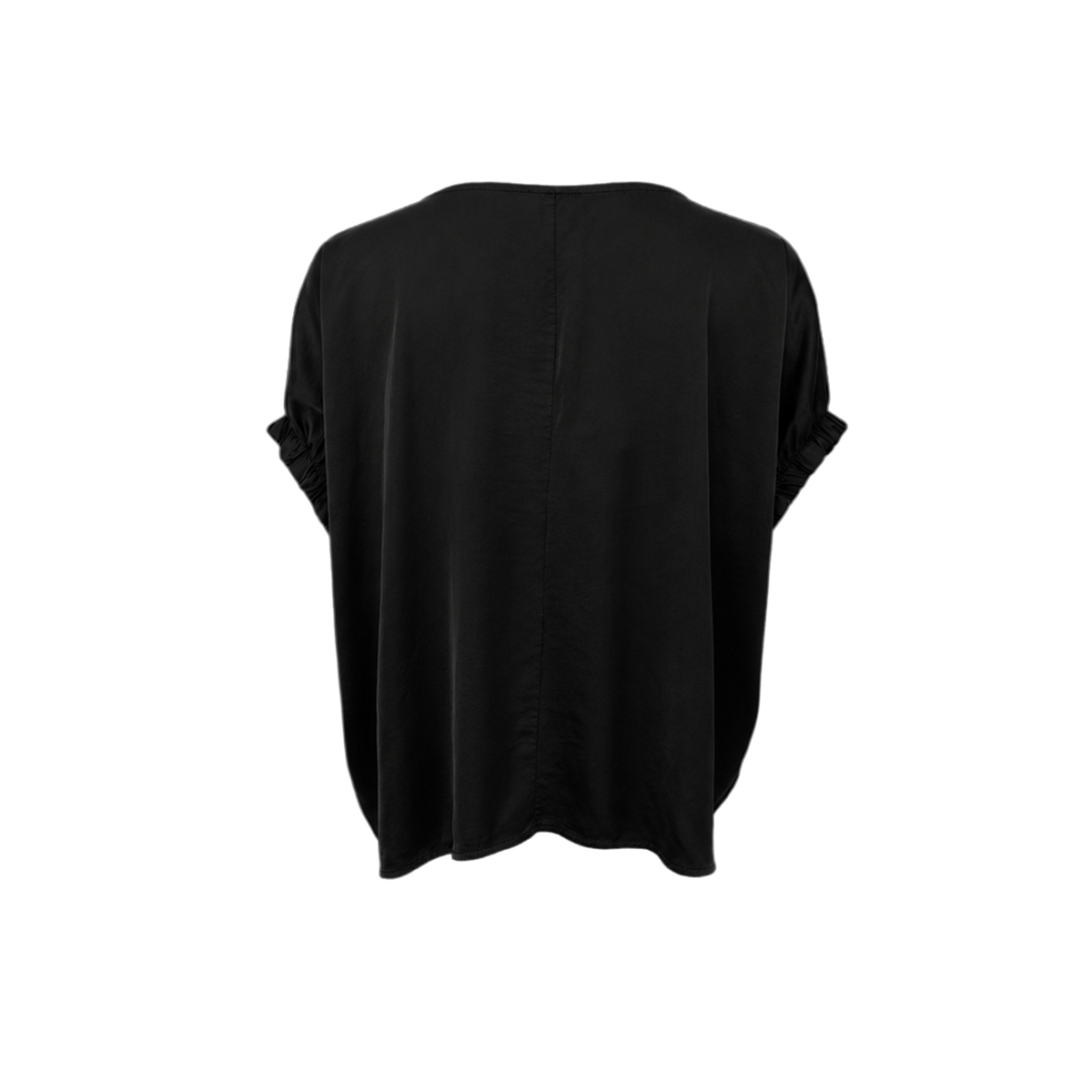 Black Colour Satinbluse – Black